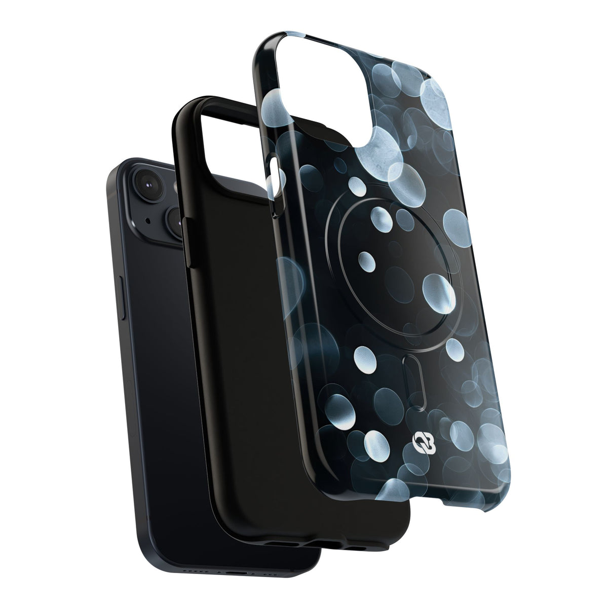 Black Tough 2.0 Magsafe Phone Case for iPhone - Silver Orbit Glow