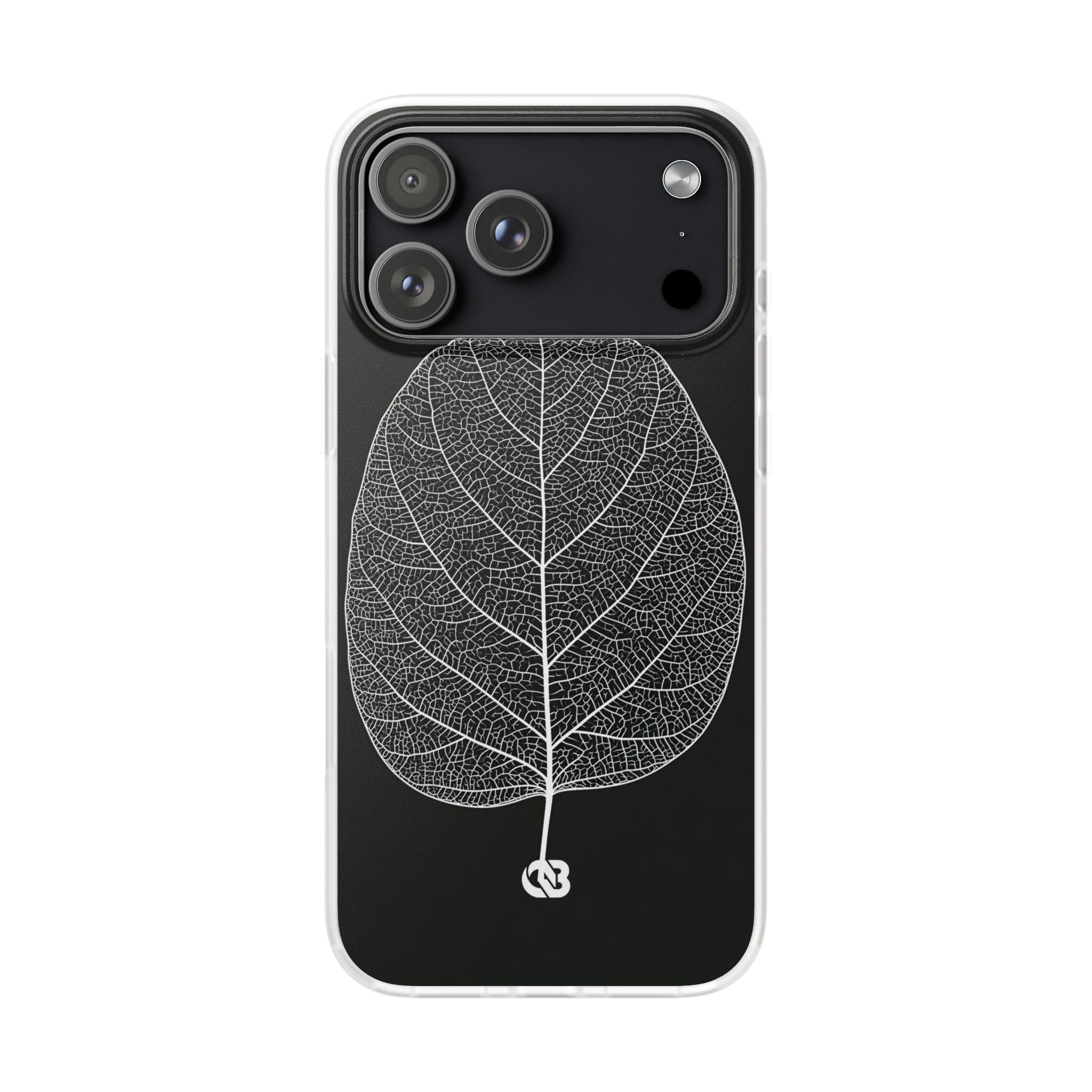 Black Lite Phone Case for iPhone - Bleached Leaf Lattice