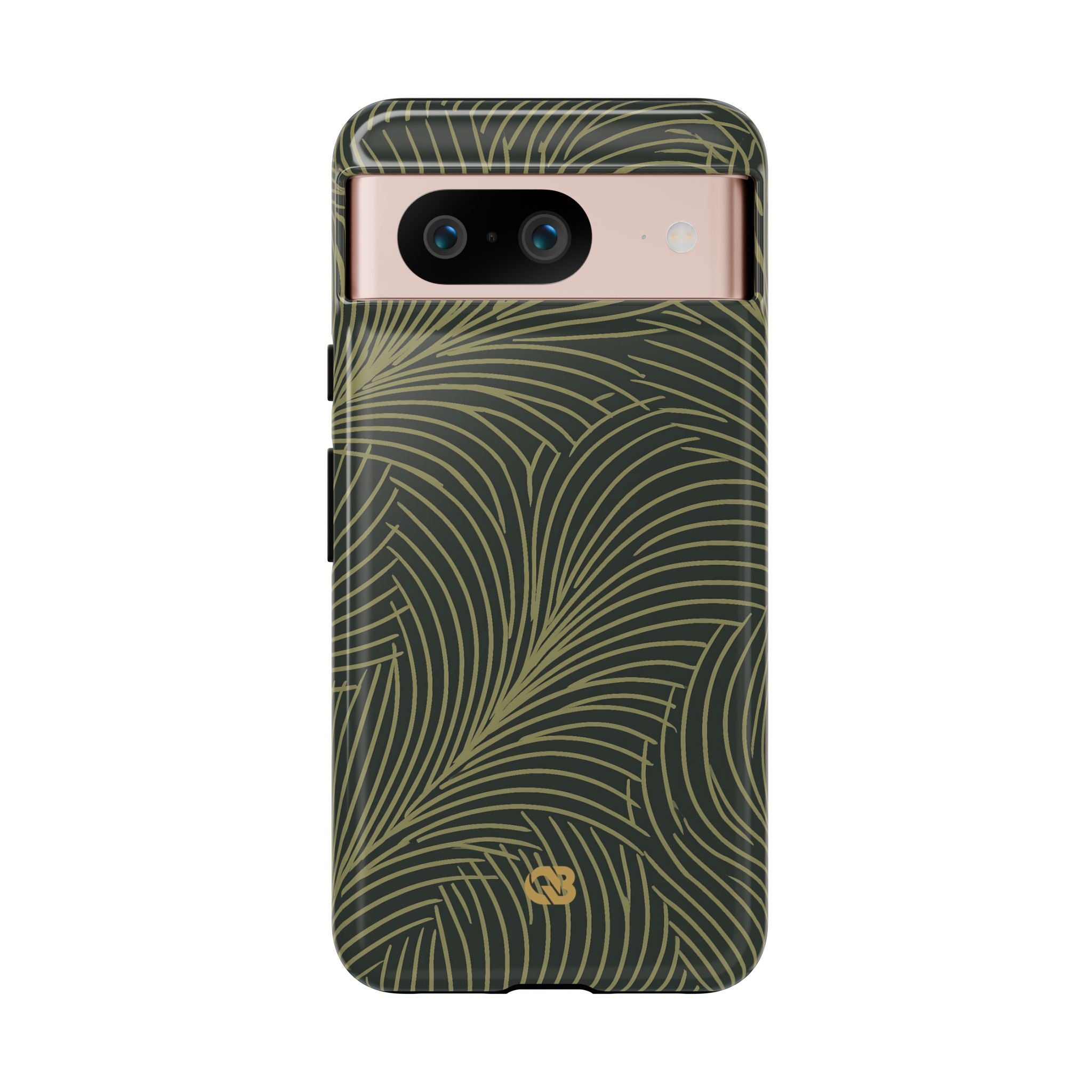 Green Tough Phone Case for Google Pixel - Dark Olive Plume