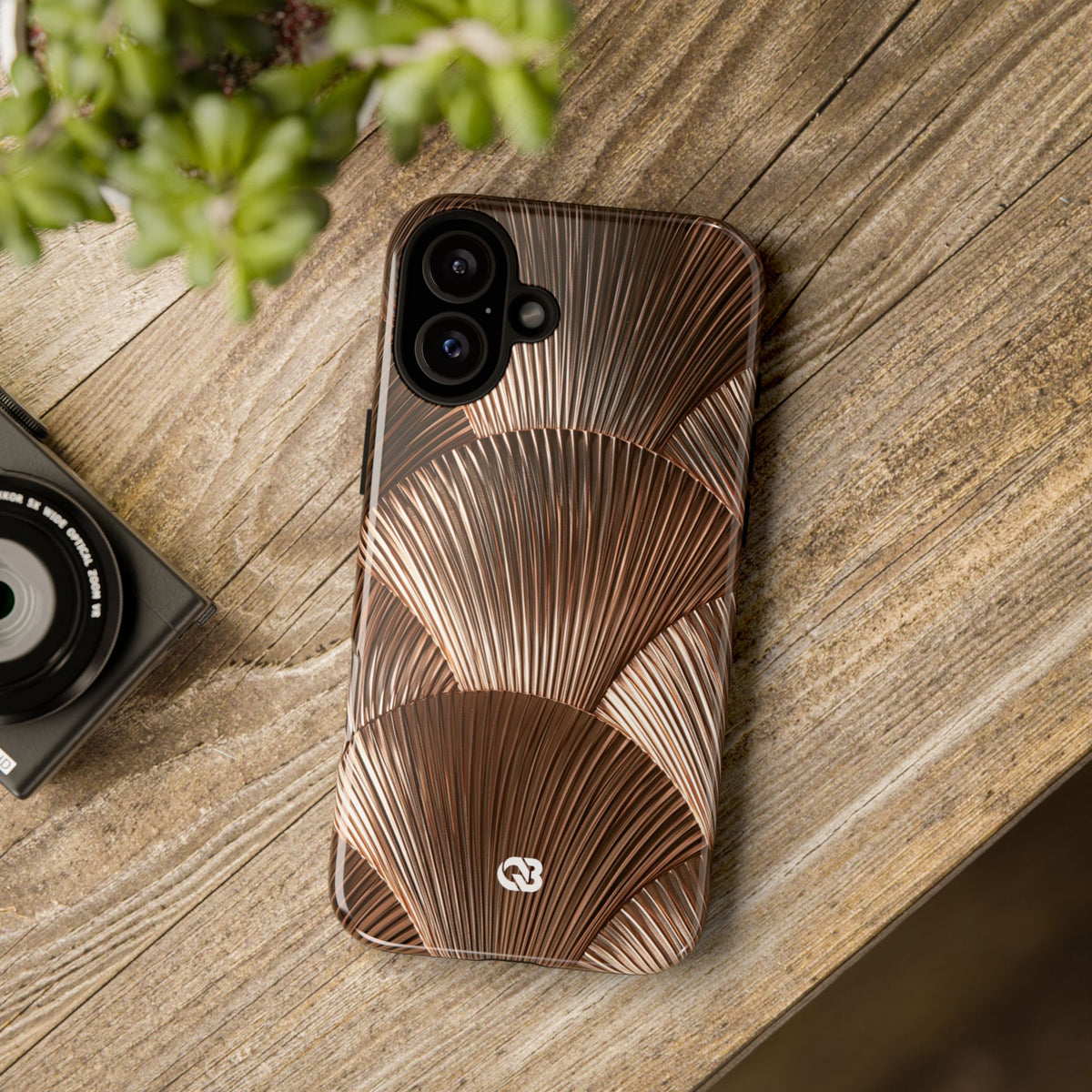 Rose Gilded Fan · Tough Phone Case for iPhone · Gold