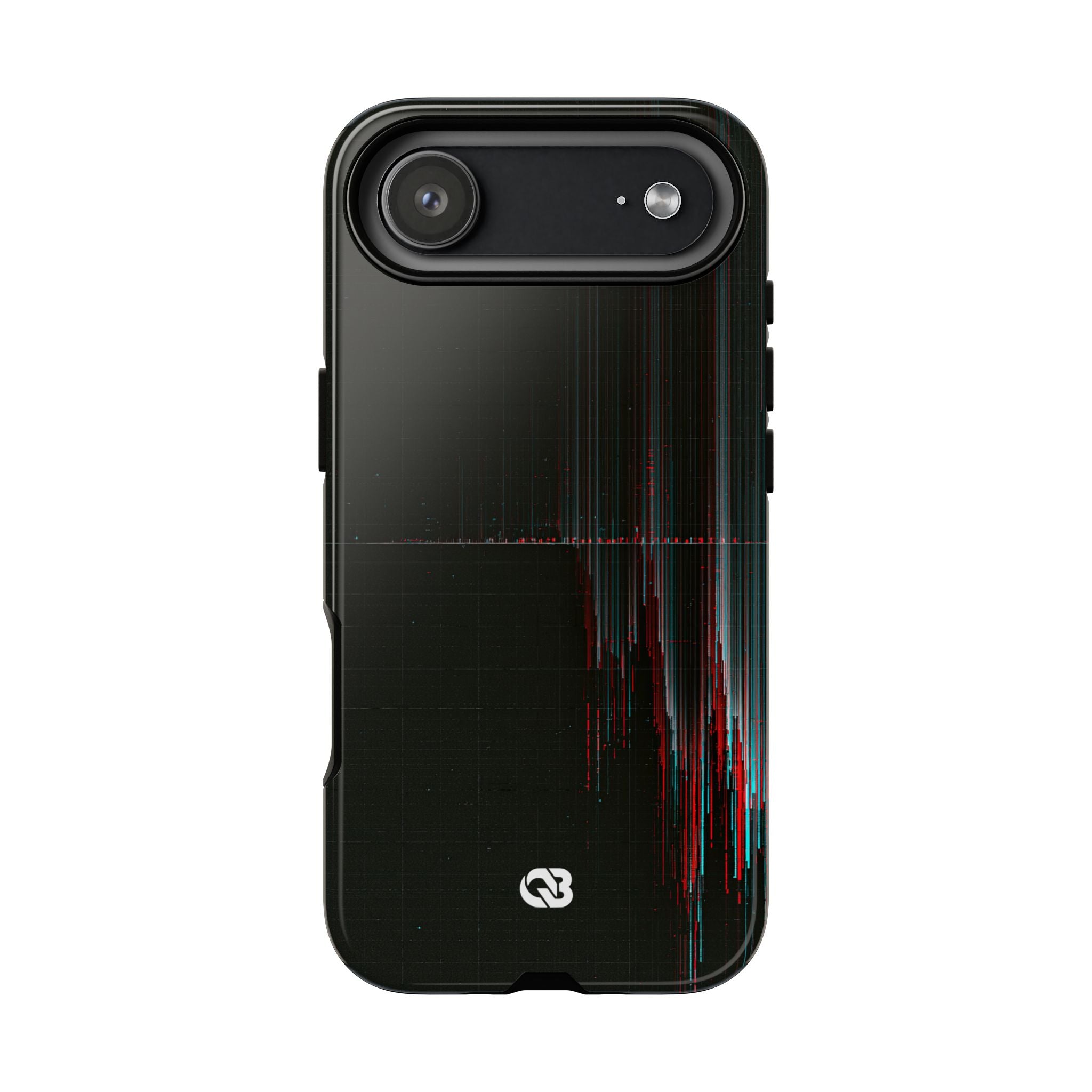 Black Tough Phone Case for iPhone - Corrupted Data Stream