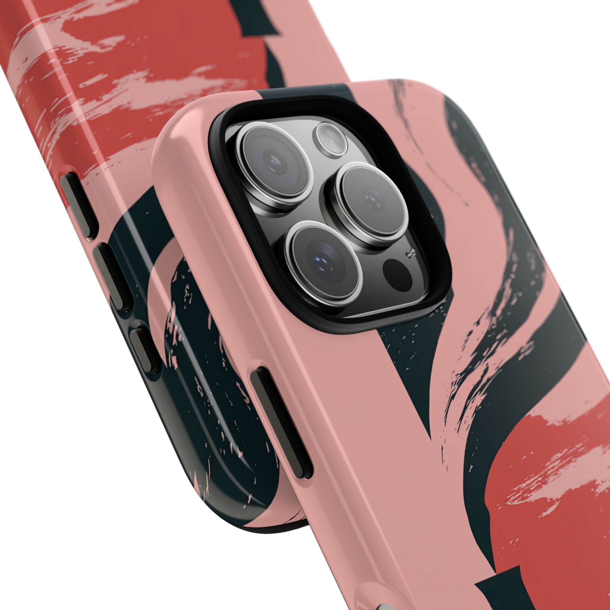 Pink Tough Phone Case for iPhone - Cinder Rose Plume