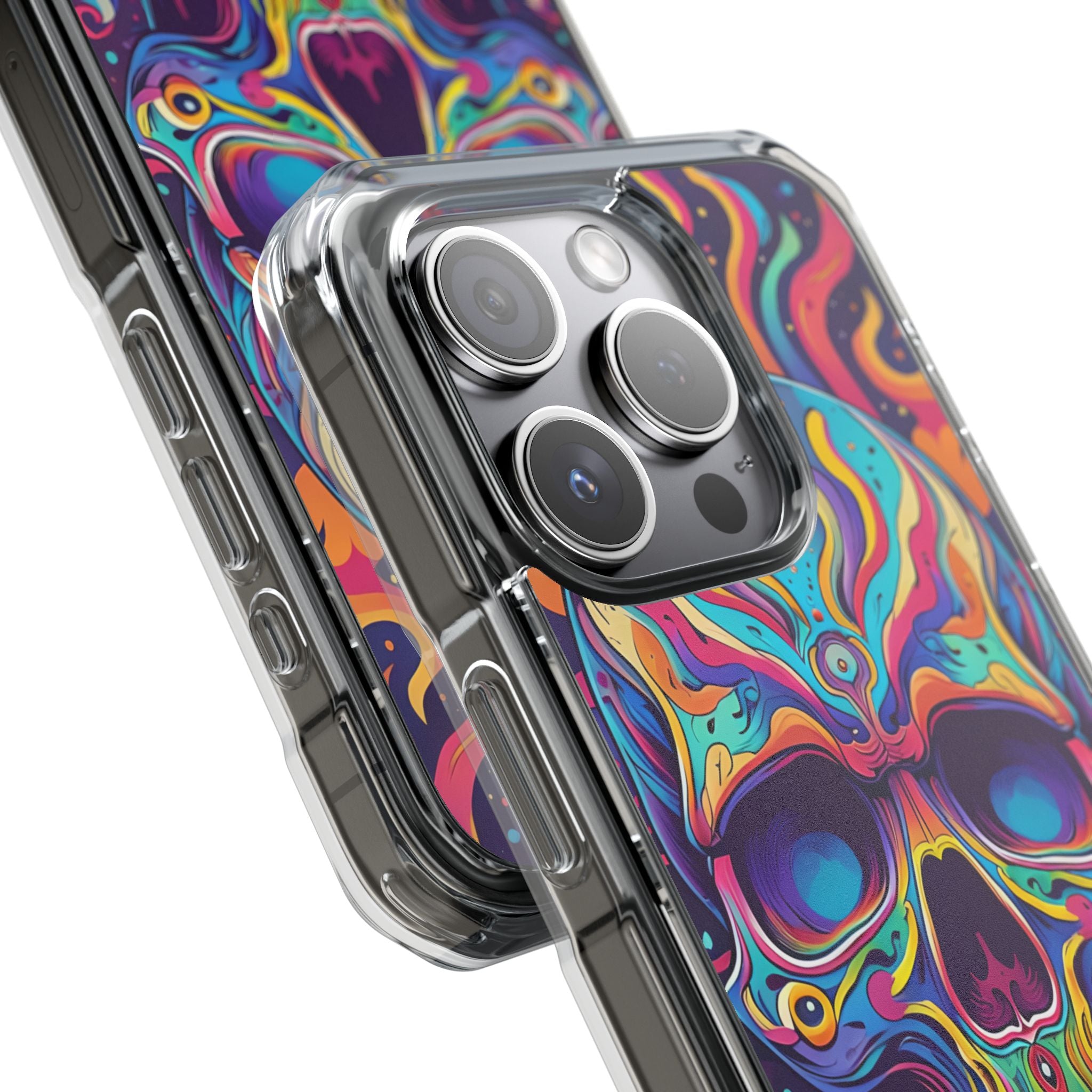 Flaming Skull iPhone 15 Pro Cover - Impact