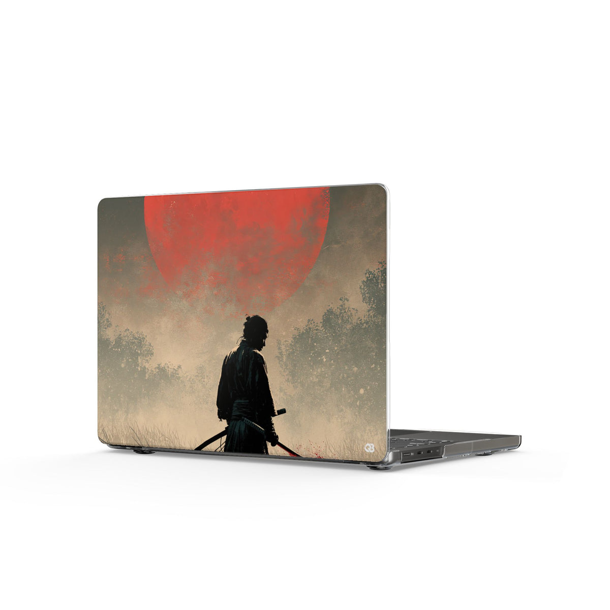 Crimson Moon Ronin · Clear Hard Case for MacBook · Red