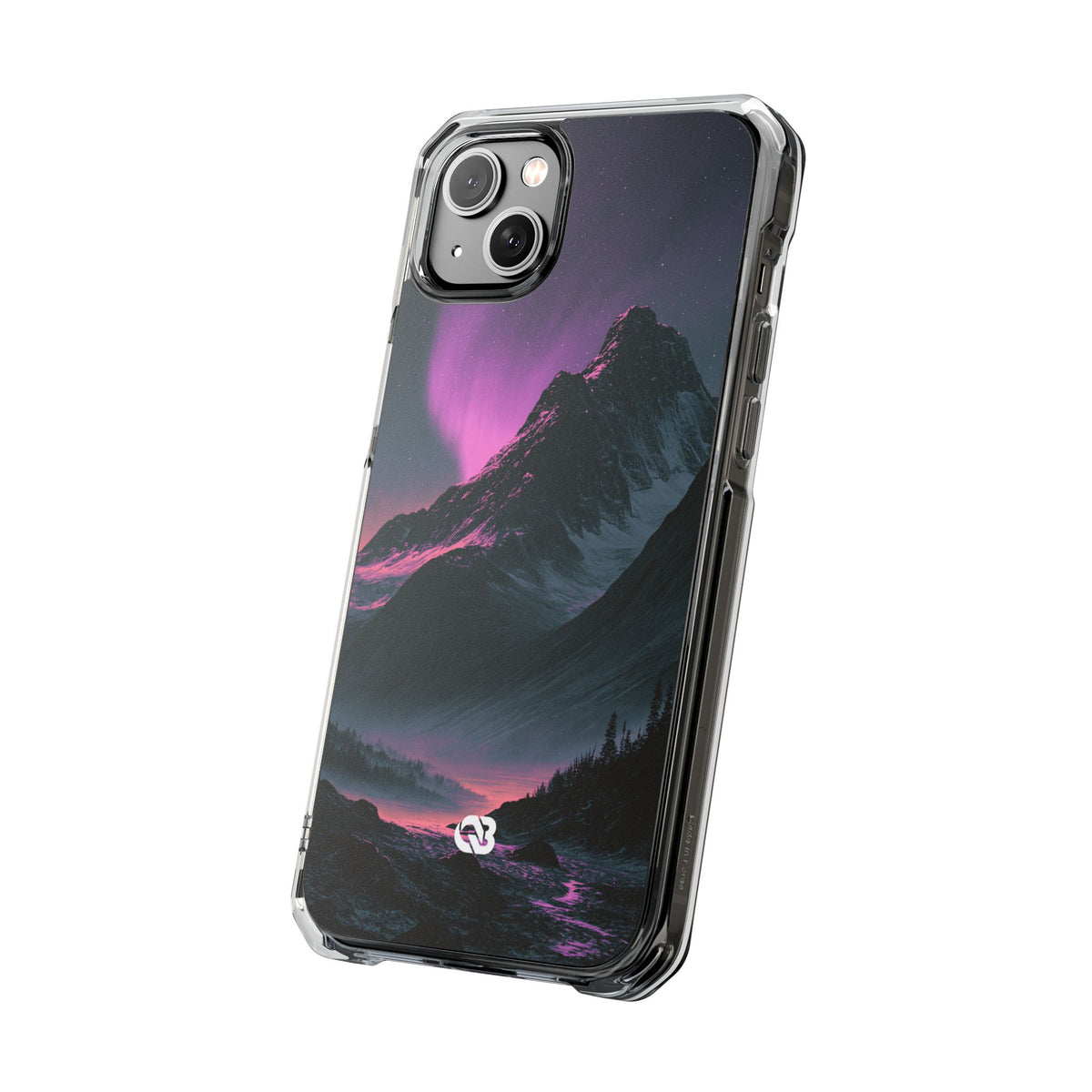 Arctic Aurora Summit · Clear Impact Magnetic Phone Case for iPhone · Black