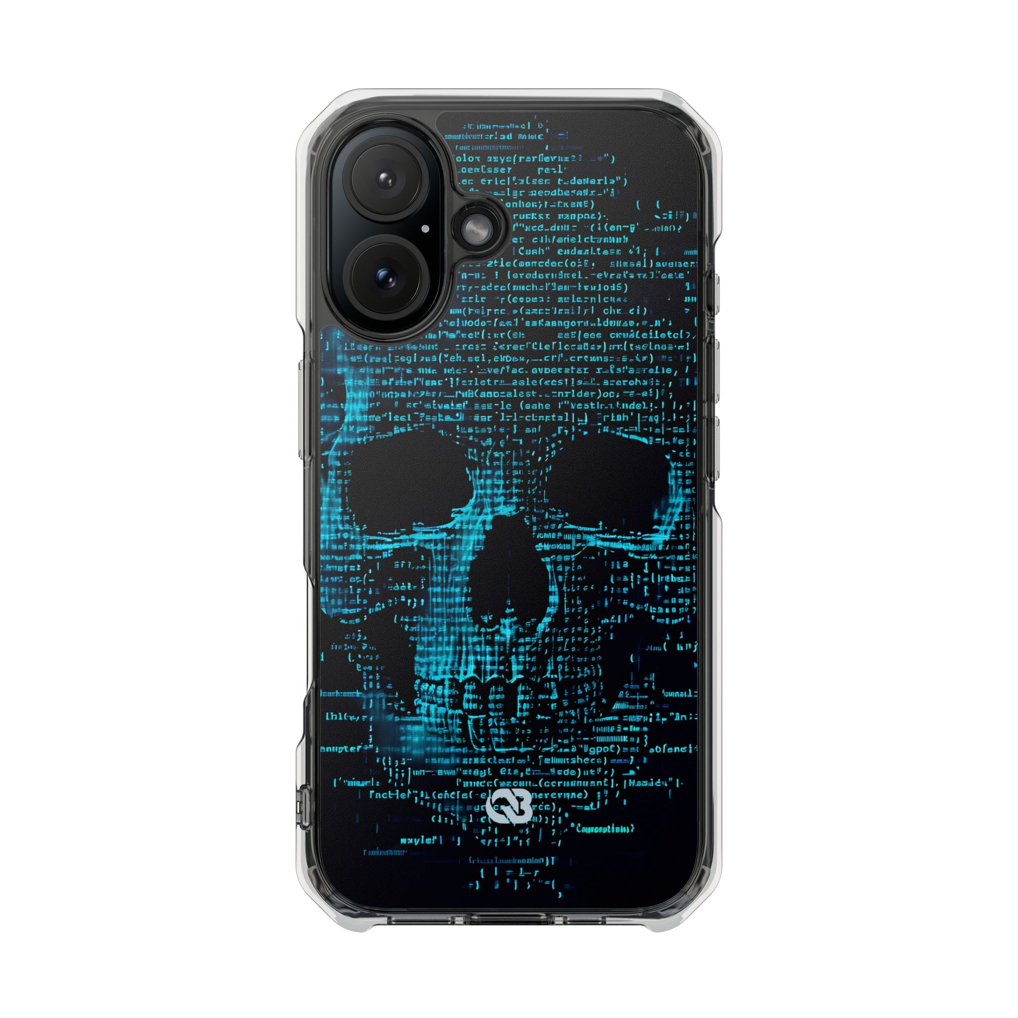 Cyan Glitch Skull · Impact Custodia per iPhone · Magsafe