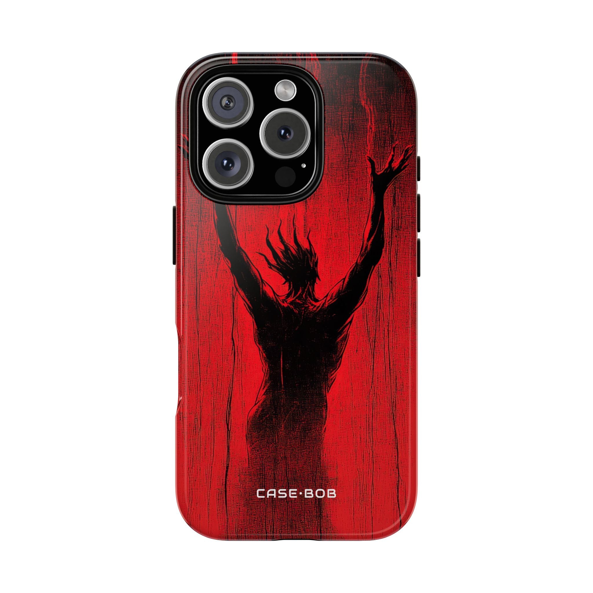 Fiery Silhouette iPhone 16 Pro Case - Tough