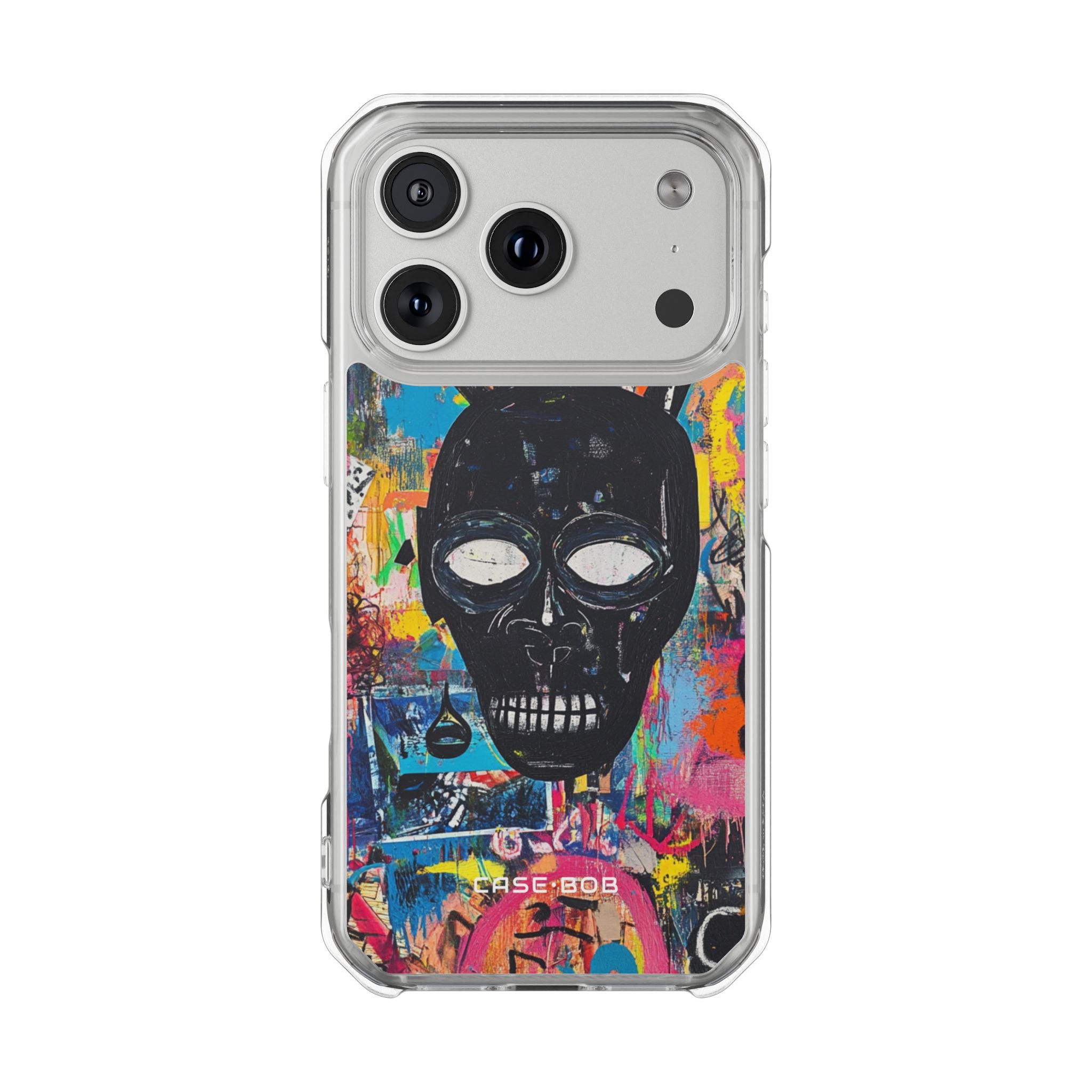 Spiked Skull Neon iPhone 17 Pro Case - Impact