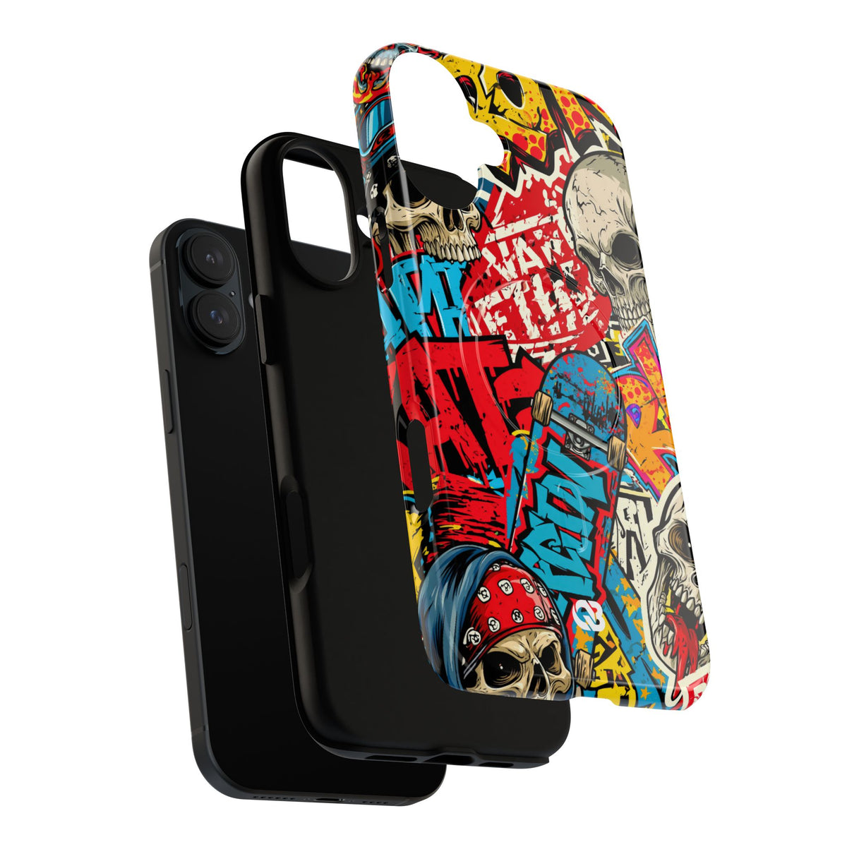 Skate Skull Riot · Tough 2.0 Magnetic Phone Case for iPhone · Red