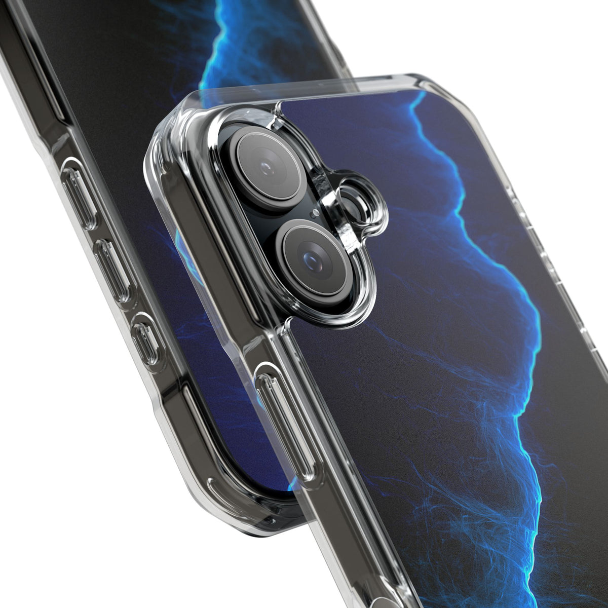 Electric Azure Drift · Clear Impact Magnetic Phone Case for iPhone · Blue