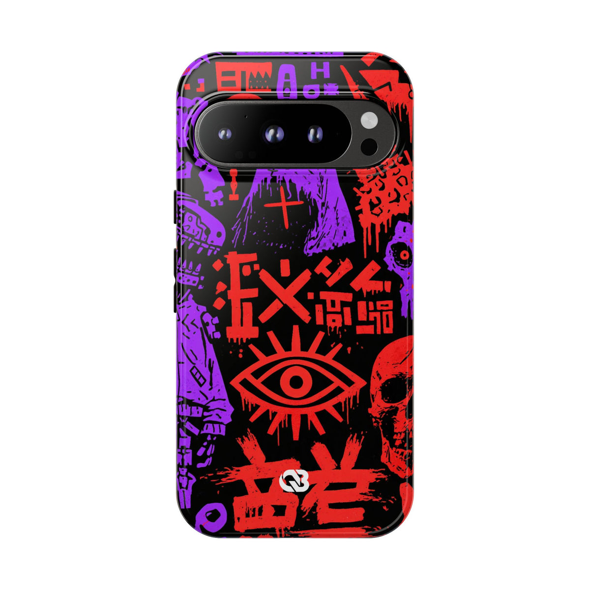 Underground Cyber Glyphs · Tough Phone Case for Pixel · Black