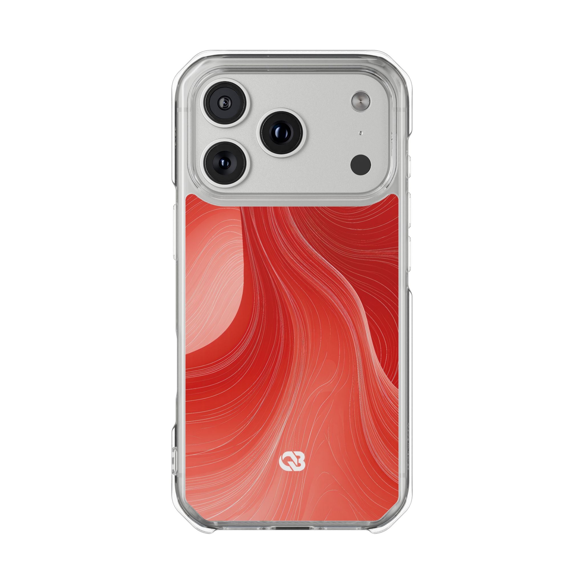 Red Impact MagSafe Phone Case for iPhone - Crimson Silk Strands