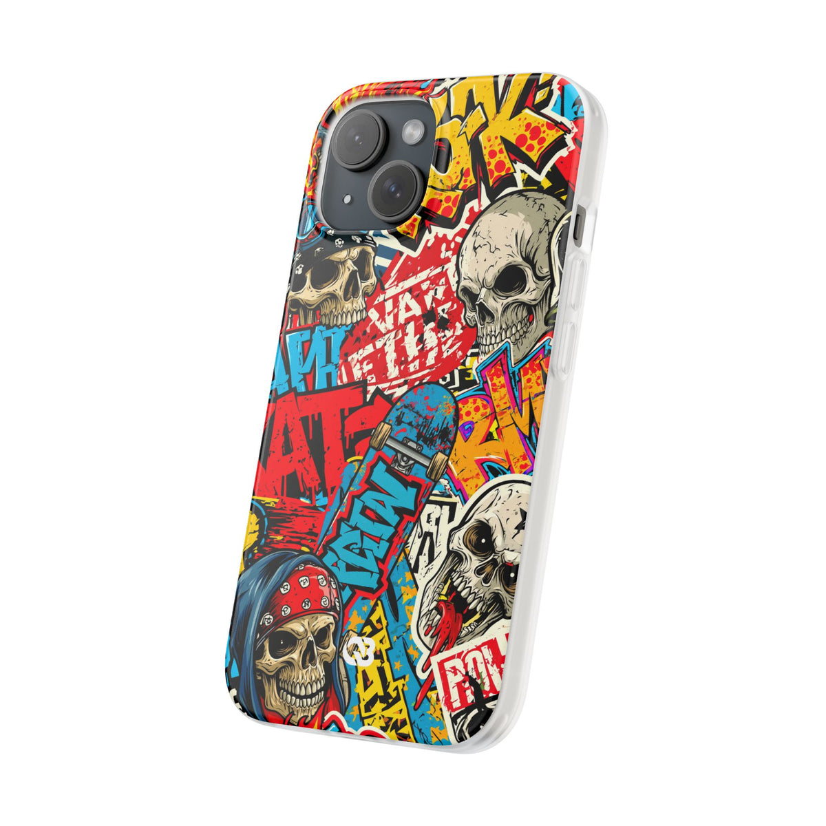 Skate Skull Riot · Lite Phone Case for iPhone · Red