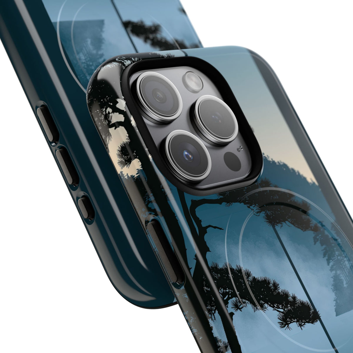 Misty Pine Horizon · Tough 2.0 Magnetic Phone Case for iPhone · Teal