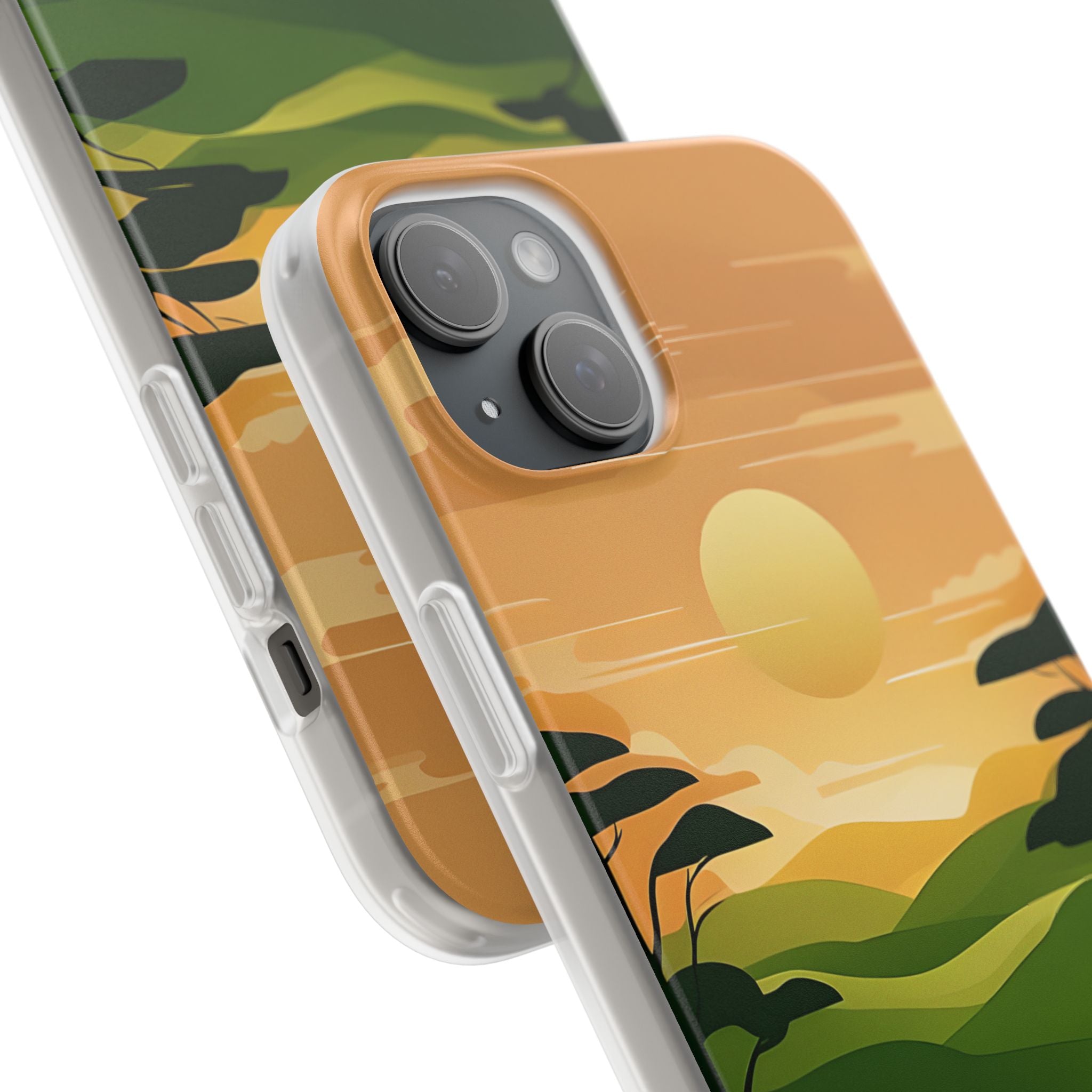 Verdant Horizon Sun · Soft Phone Case for iPhone