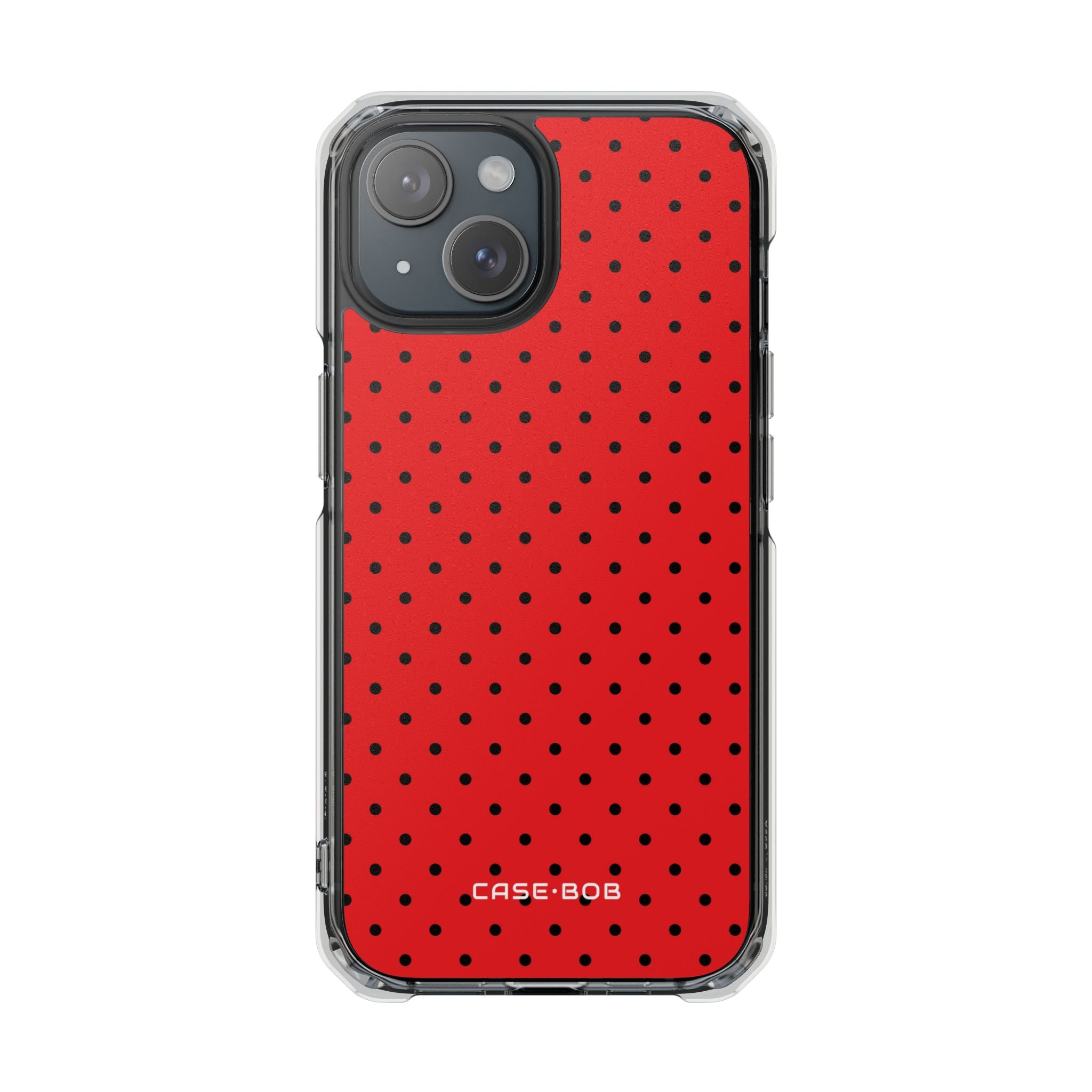 Black Dot Matrix iPhone 15 Case - Impact