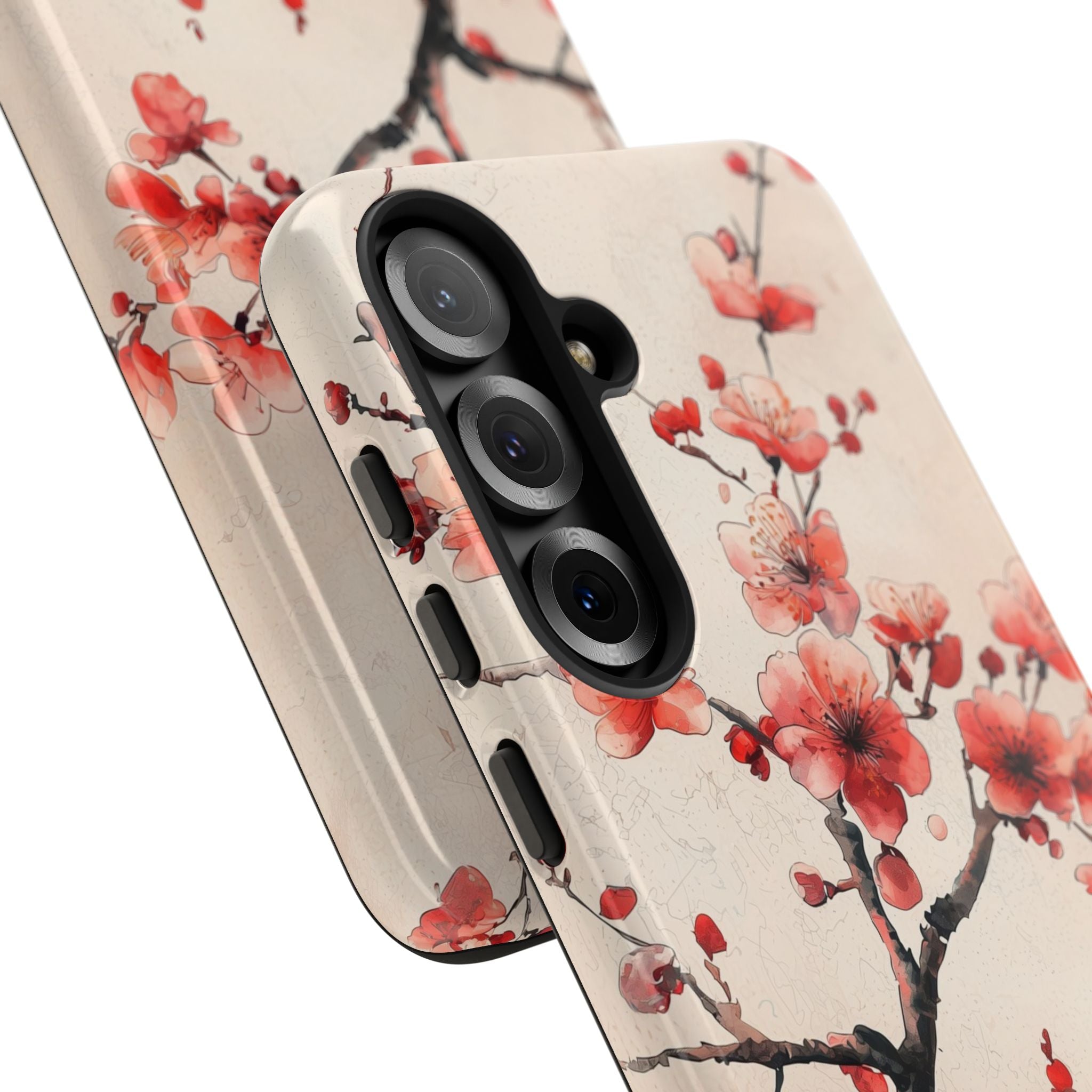Crimson Silk Flora · Tough Phone Case for Samsung