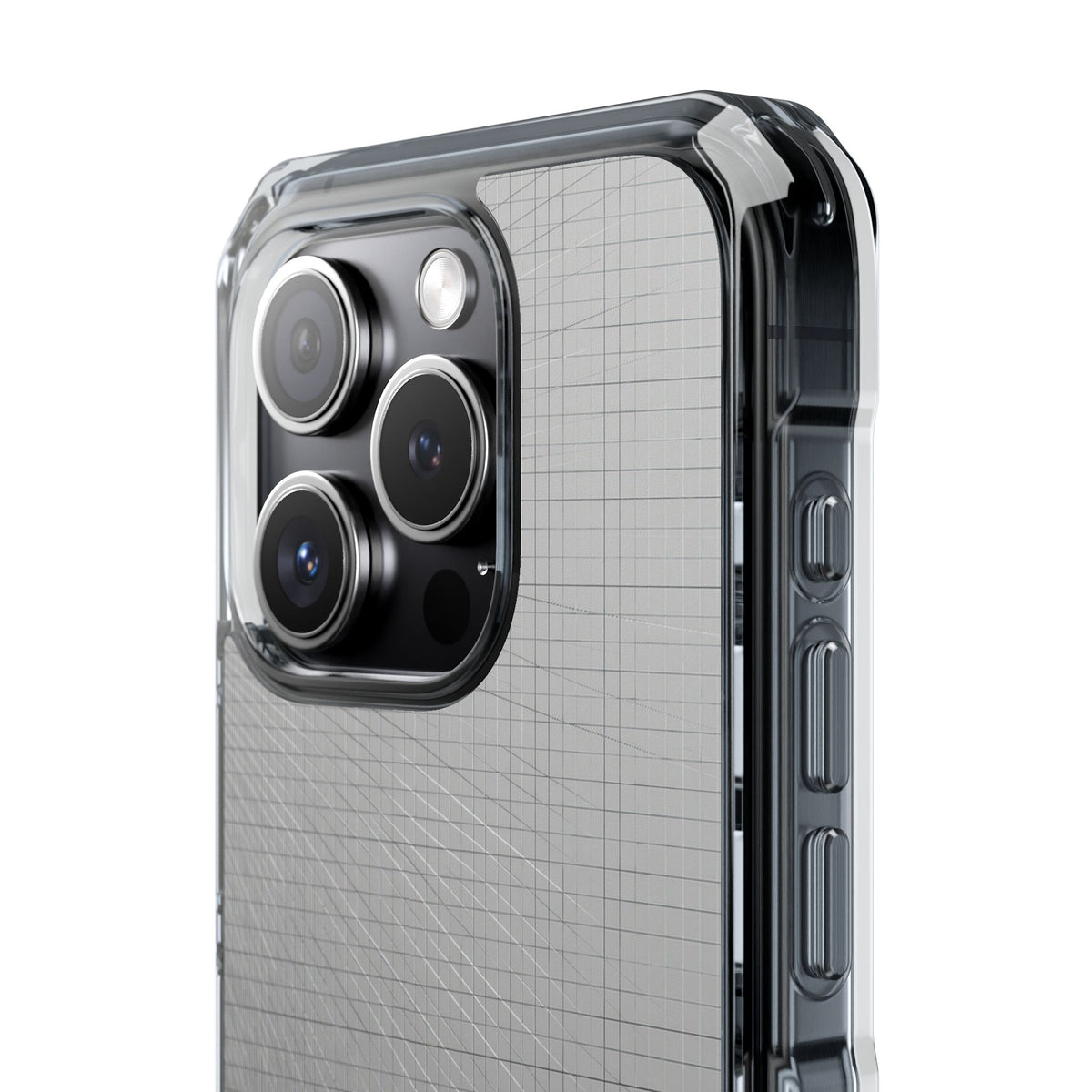 Grey Impact MagSafe Phone Case for iPhone - Chrome Mesh Warp