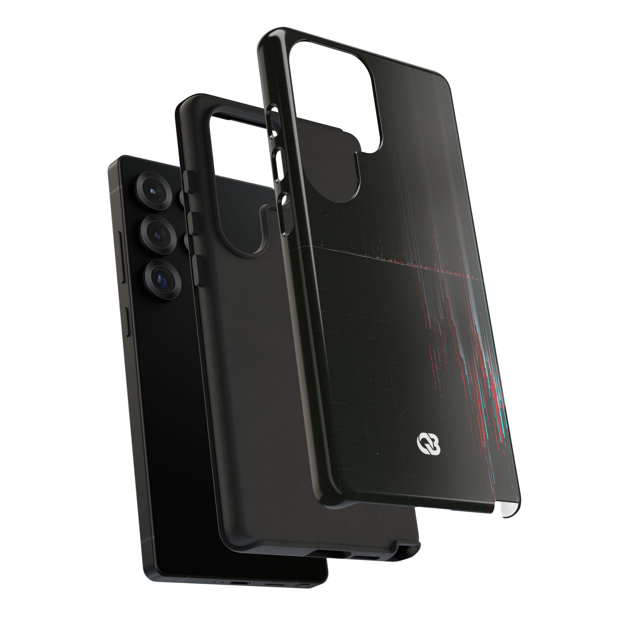 Black Tough Phone Case for Samsung - Corrupted Data Stream