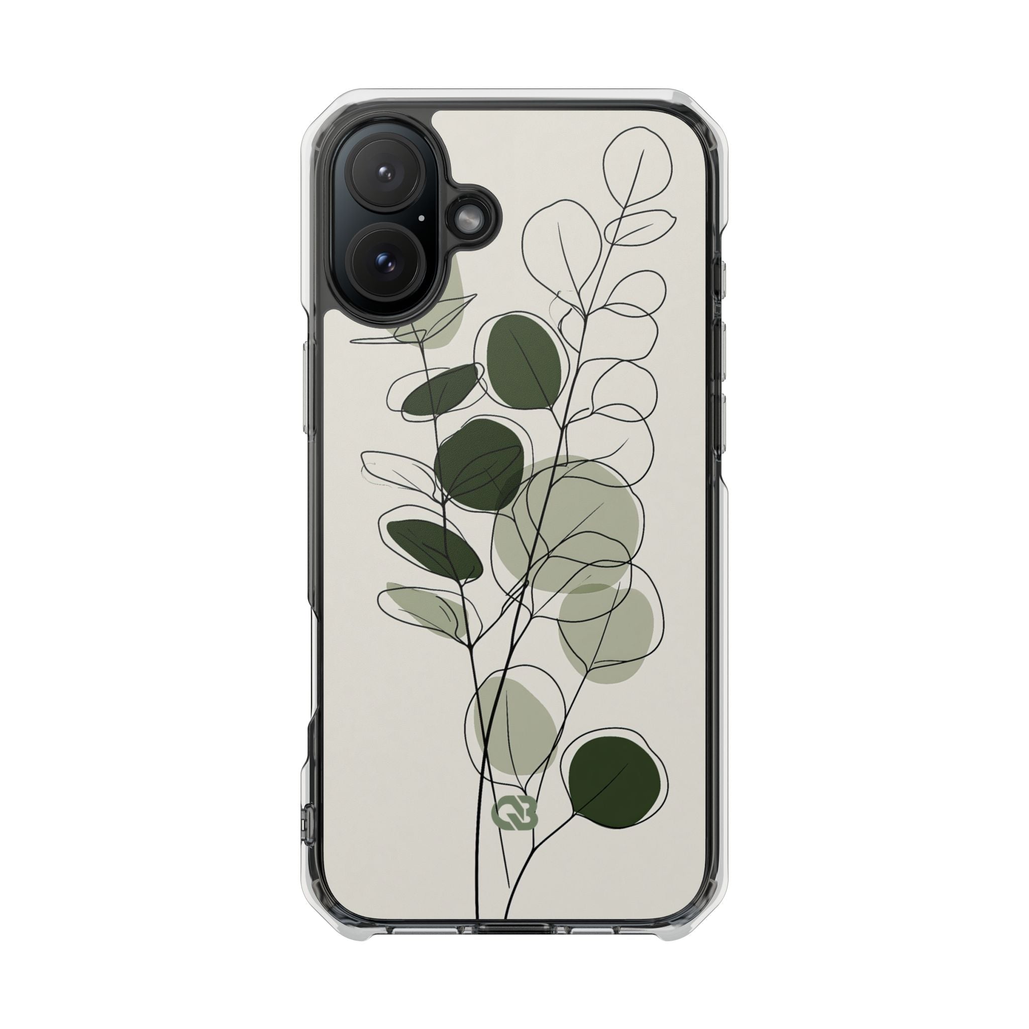 Green Impact MagSafe Phone Case for iPhone - Muted Eucalyptus Sketch