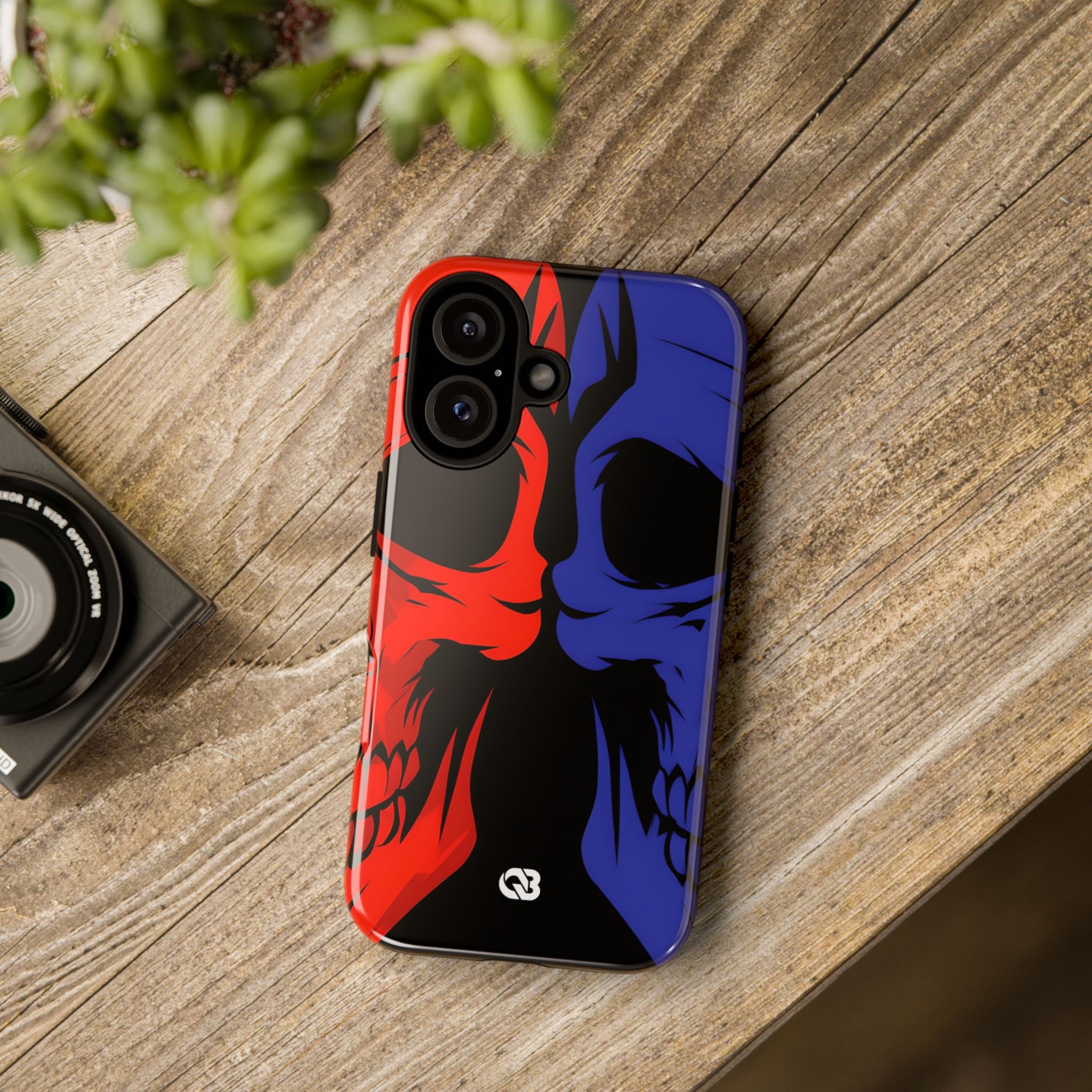 Crimson Cobalt Skulls · Tough Phone Case for iPhone