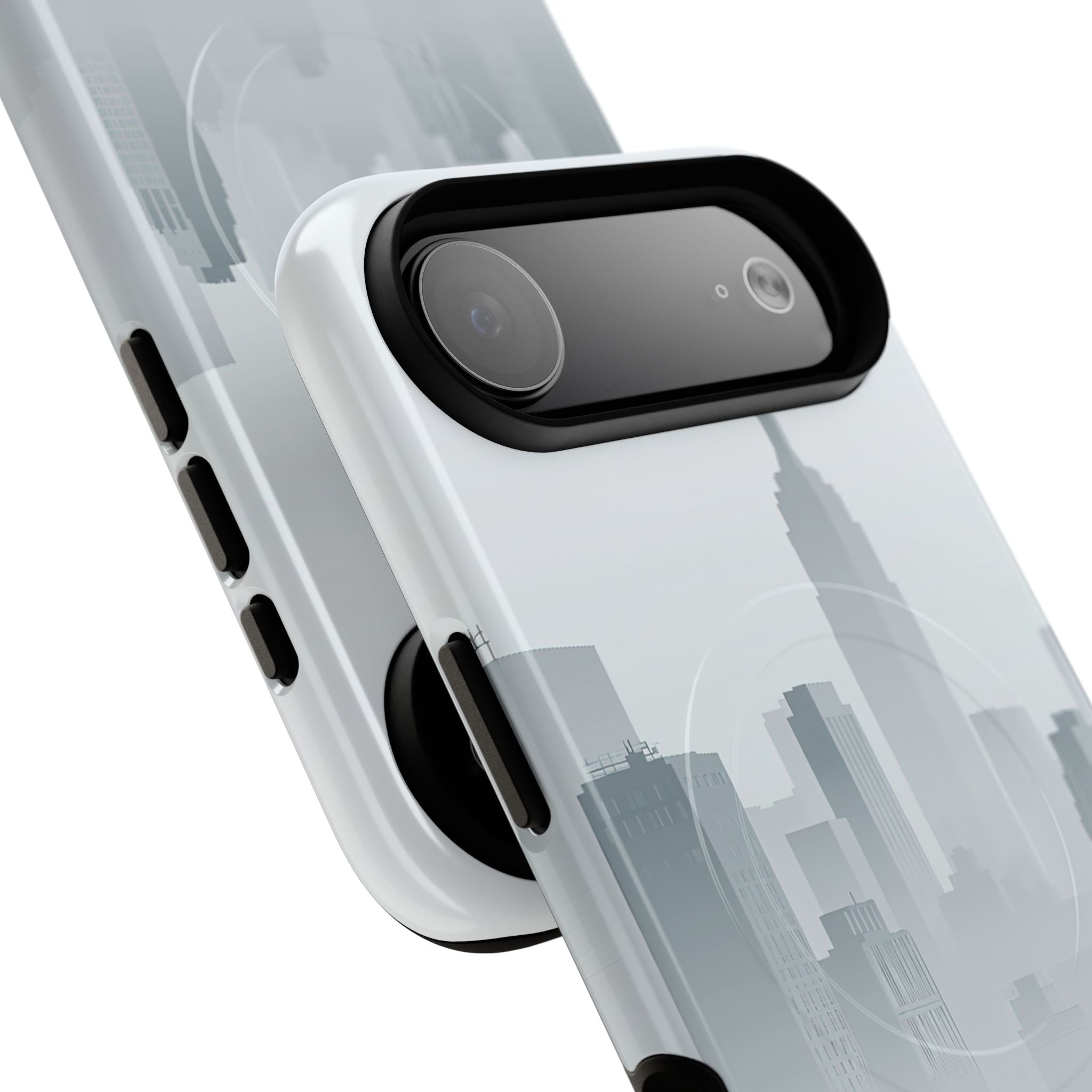 Grey Tough 2.0 Magsafe Phone Case for iPhone - Steel Mist Skyline