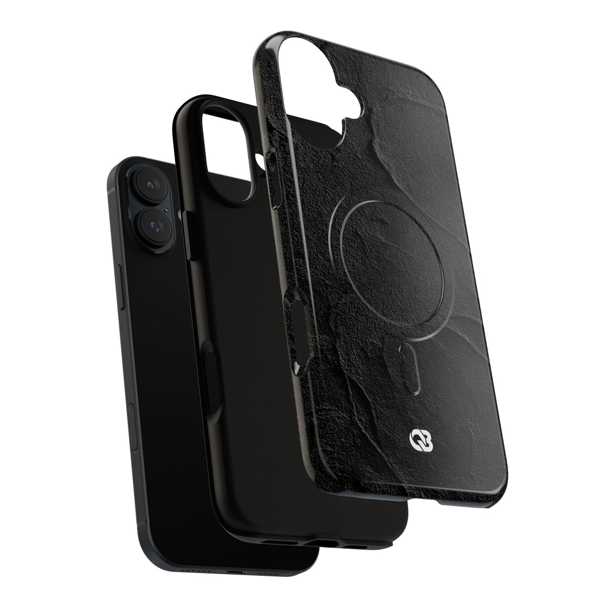 Obsidian Stucco Relief · Tough 2.0 Magnetic Phone Case for iPhone · Black