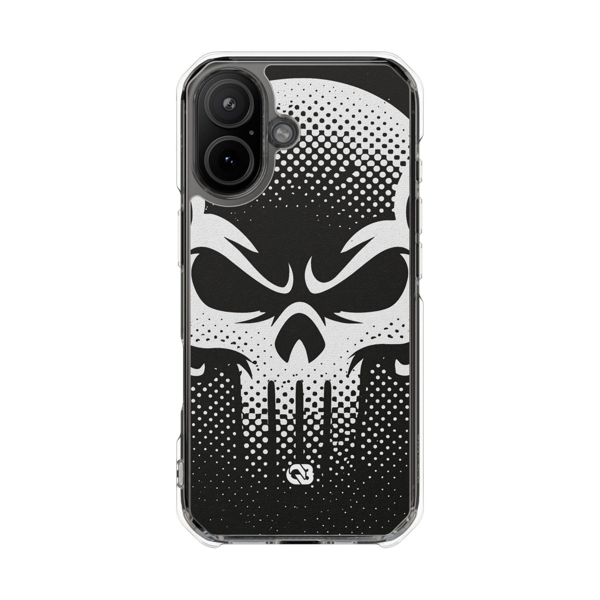 Phantom Halftone · Clear Impact Magnetic Phone Case for iPhone · Black