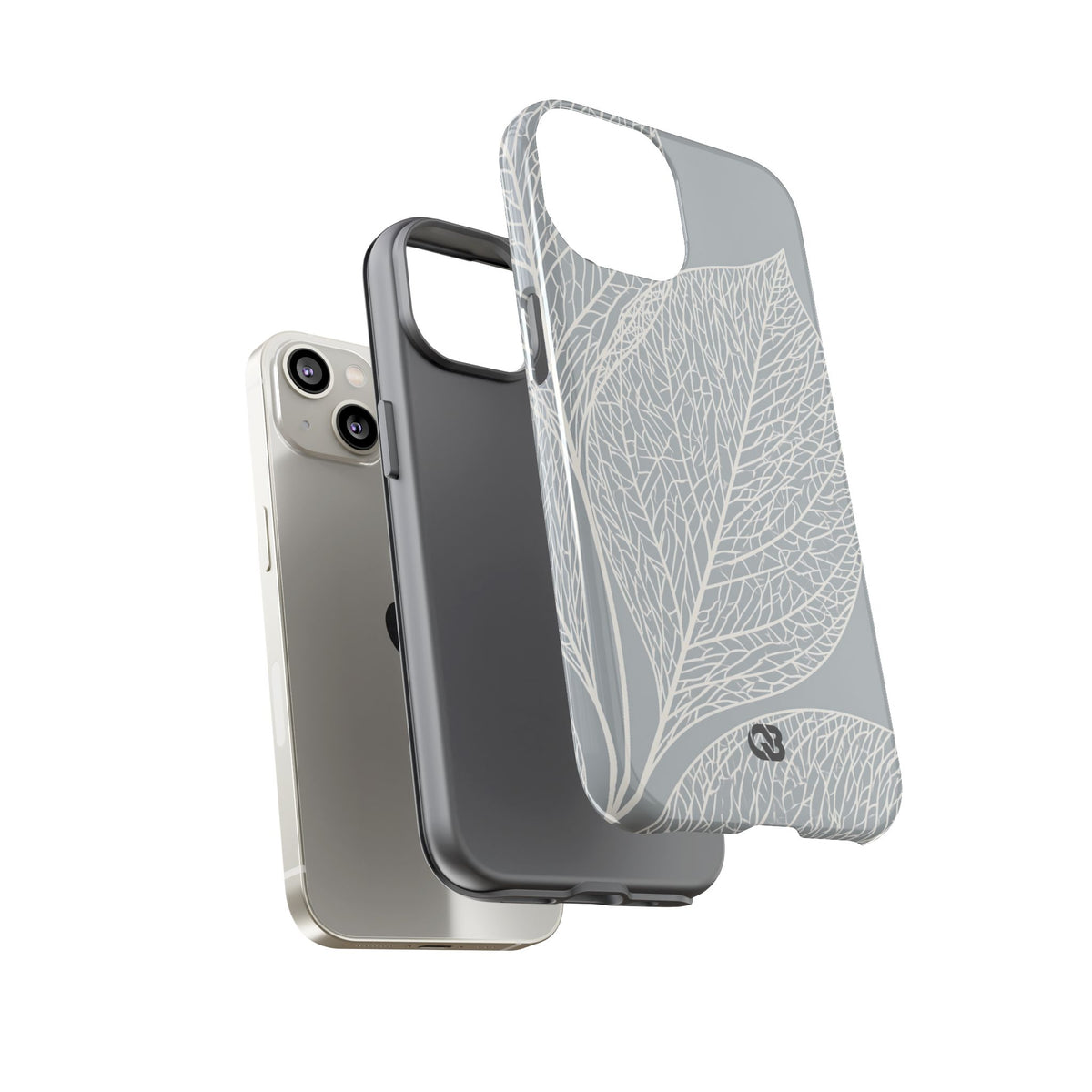 Minimal Leaf Skeleton · Tough Phone Case for iPhone · Grey