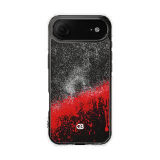 Crimson Noir Drip · Clear Impact Magnetic Phone Case for iPhone · Black