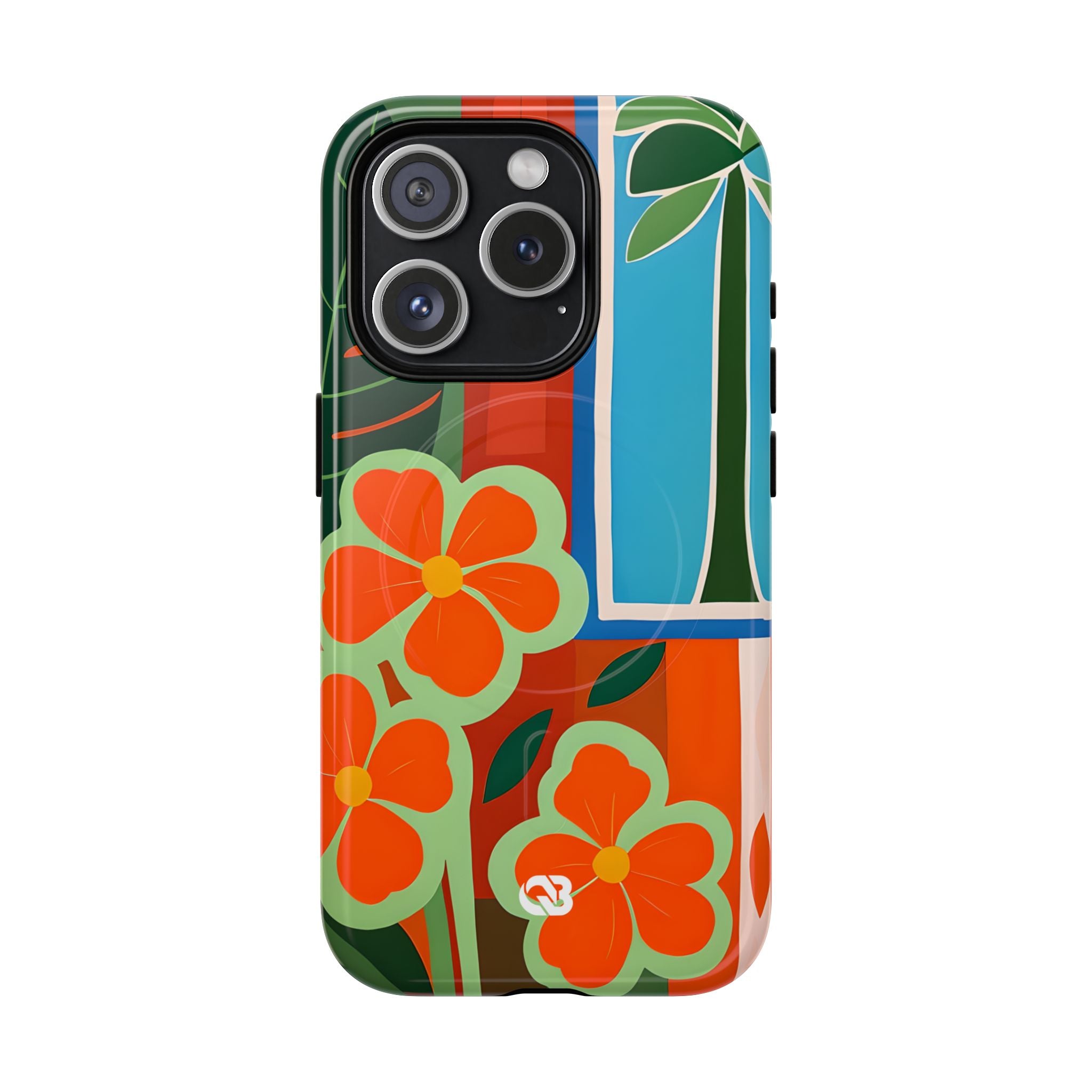 Vivid Jungle Collage · Tough+ Coque de téléphone pour iPhone · MagSafe