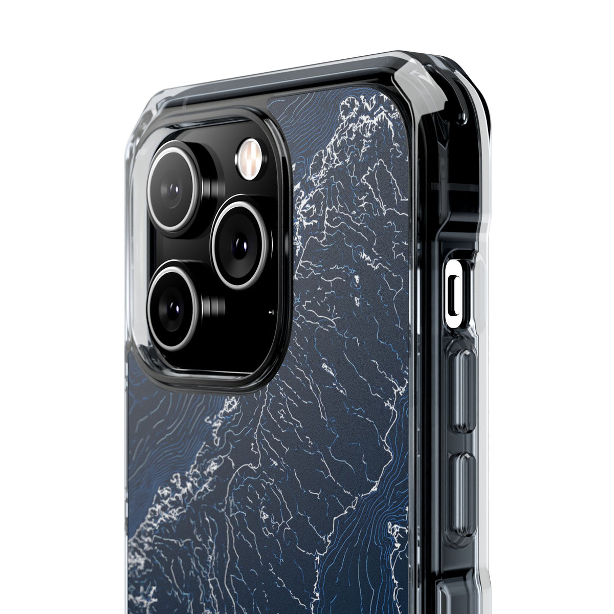 Nordic Contour Chart · Clear Impact Magnetic Phone Case for iPhone · Blue