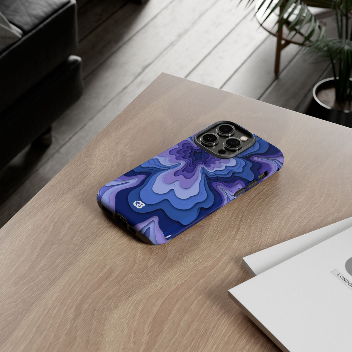 Periwinkle Strata Bloom · Tough Phone Case for iPhone · Purple