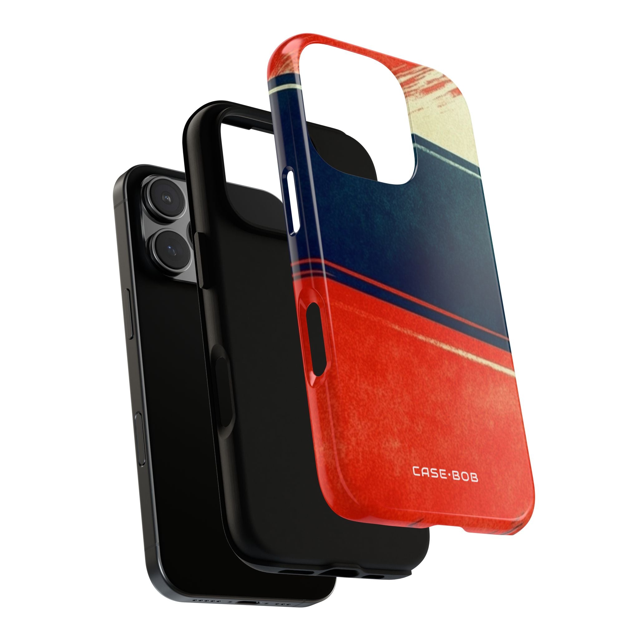 Navy Streak Burst iPhone 16 Pro Case - Tough