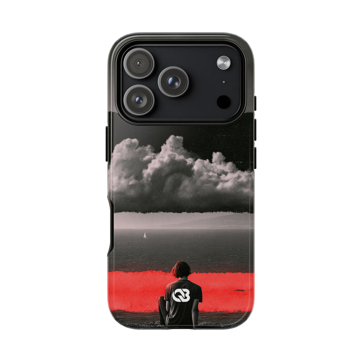 Crimson Horizon · Tough Phone Case for iPhone · Black