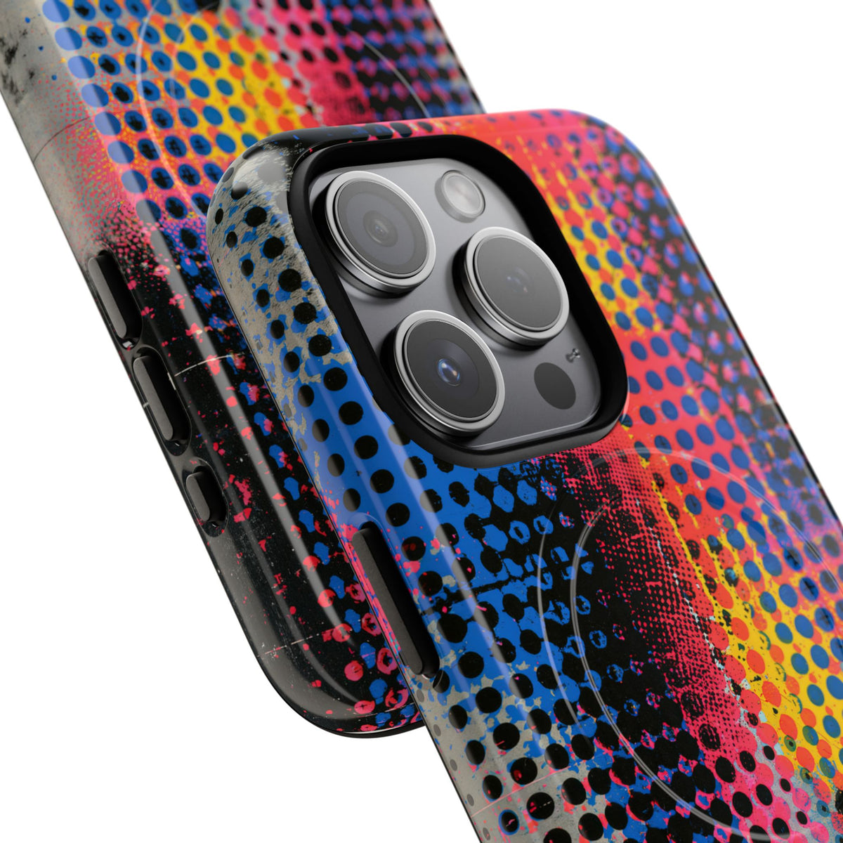 Chromatic Halftone Grid · Tough 2.0 Magnetic Phone Case for iPhone · Blue