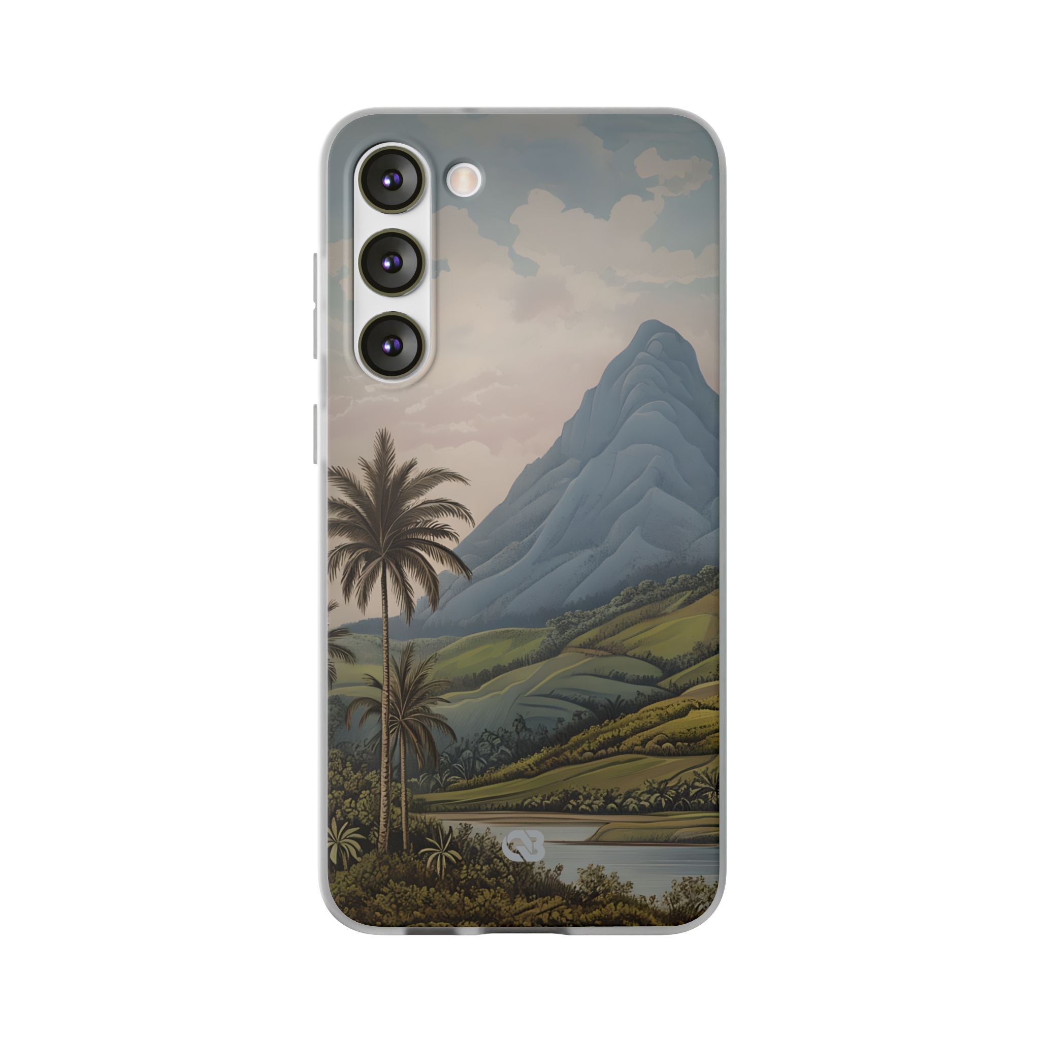 Verdant Blue Summit · Soft Phone Case for Samsung
