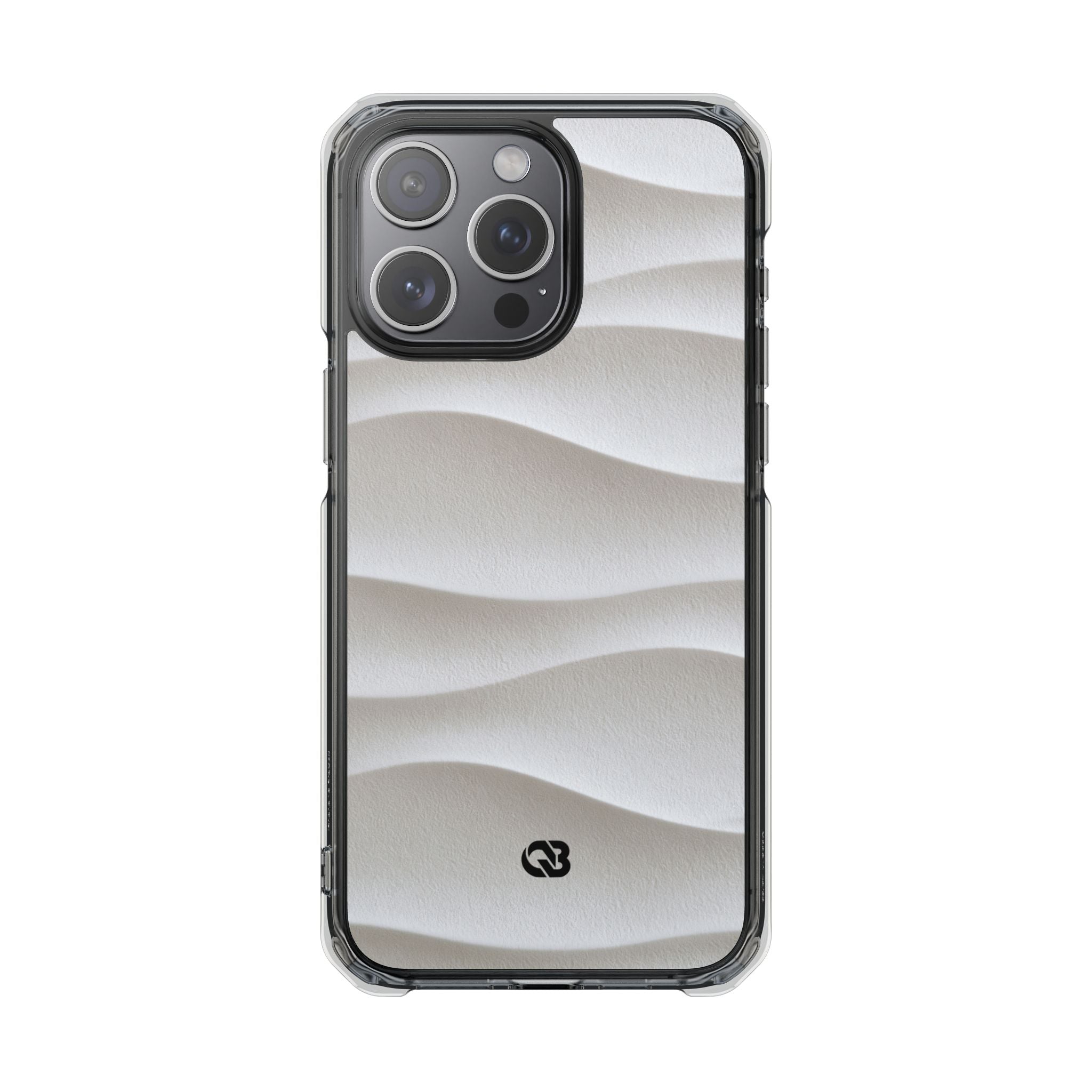 White Impact MagSafe Phone Case for iPhone - Arctic Flow Ridges