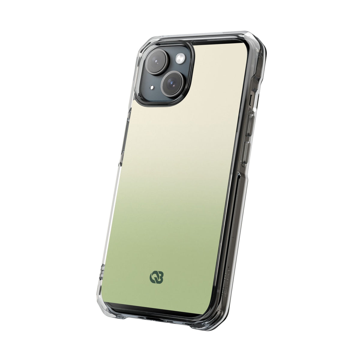 Muted Sage Ombre · Clear Impact Magnetic Phone Case for iPhone · Green