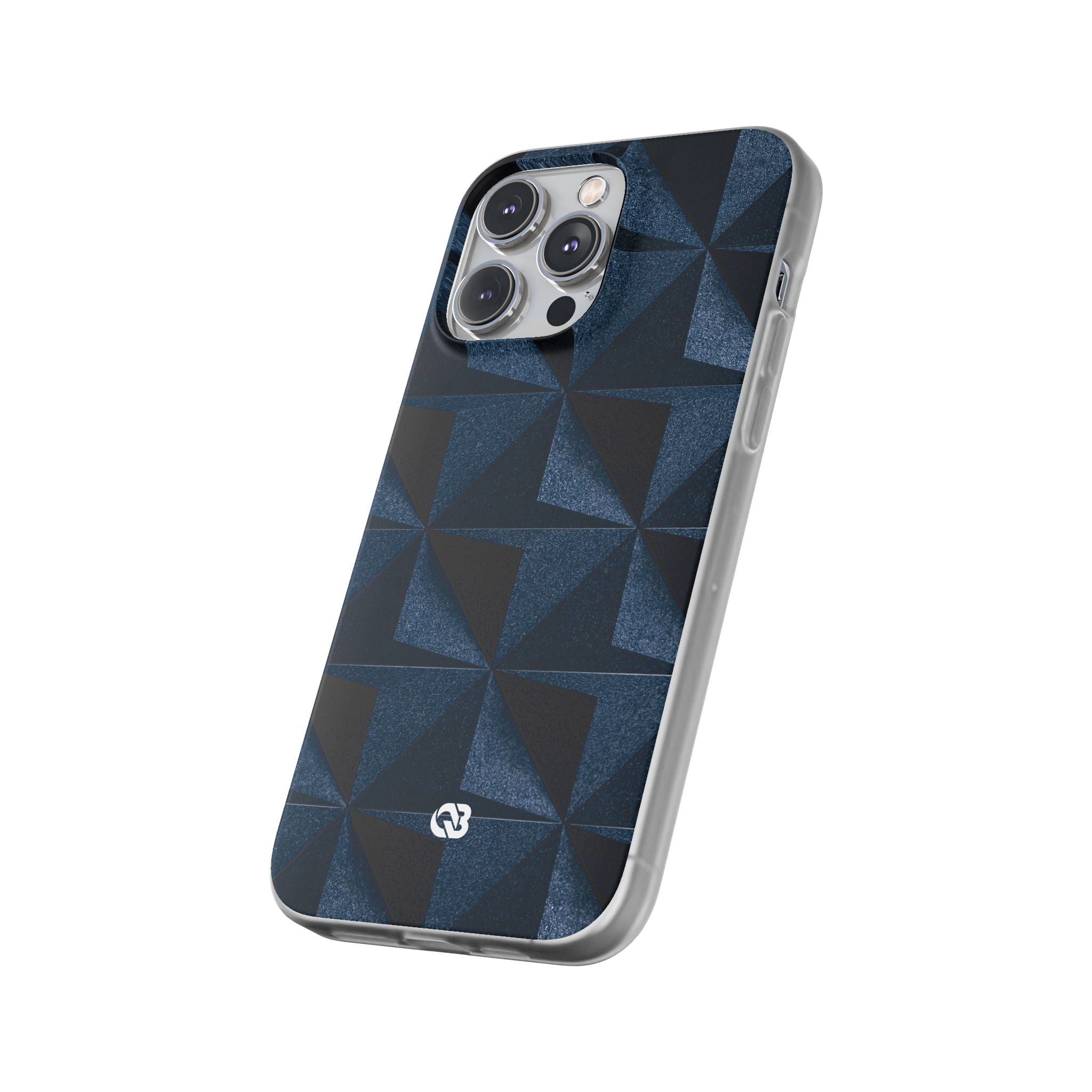 Blue Lite Phone Case for iPhone - Indigo Basalt Facets