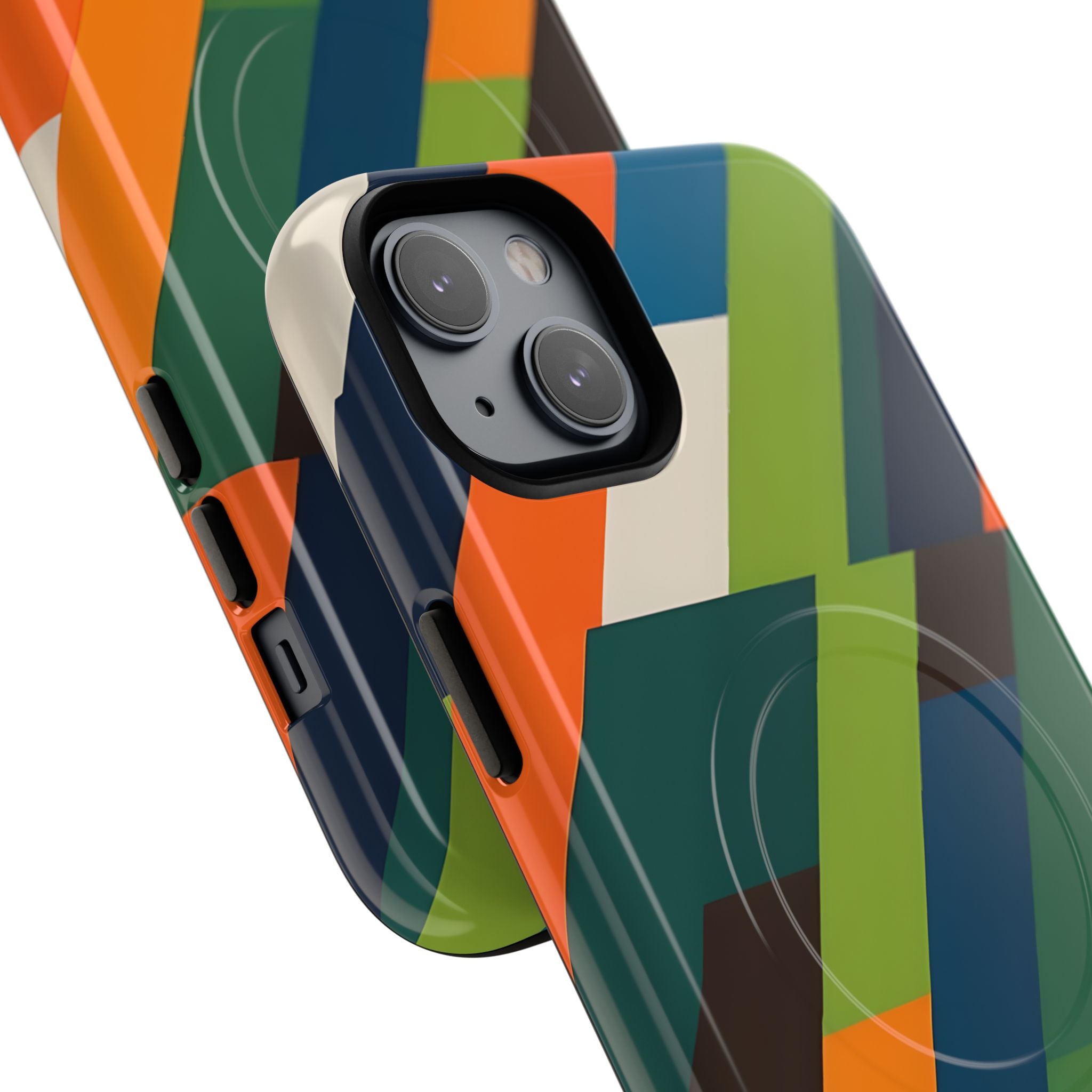 Angled Retro Mosaic · Tough+ Phone Case for iPhone · Magsafe
