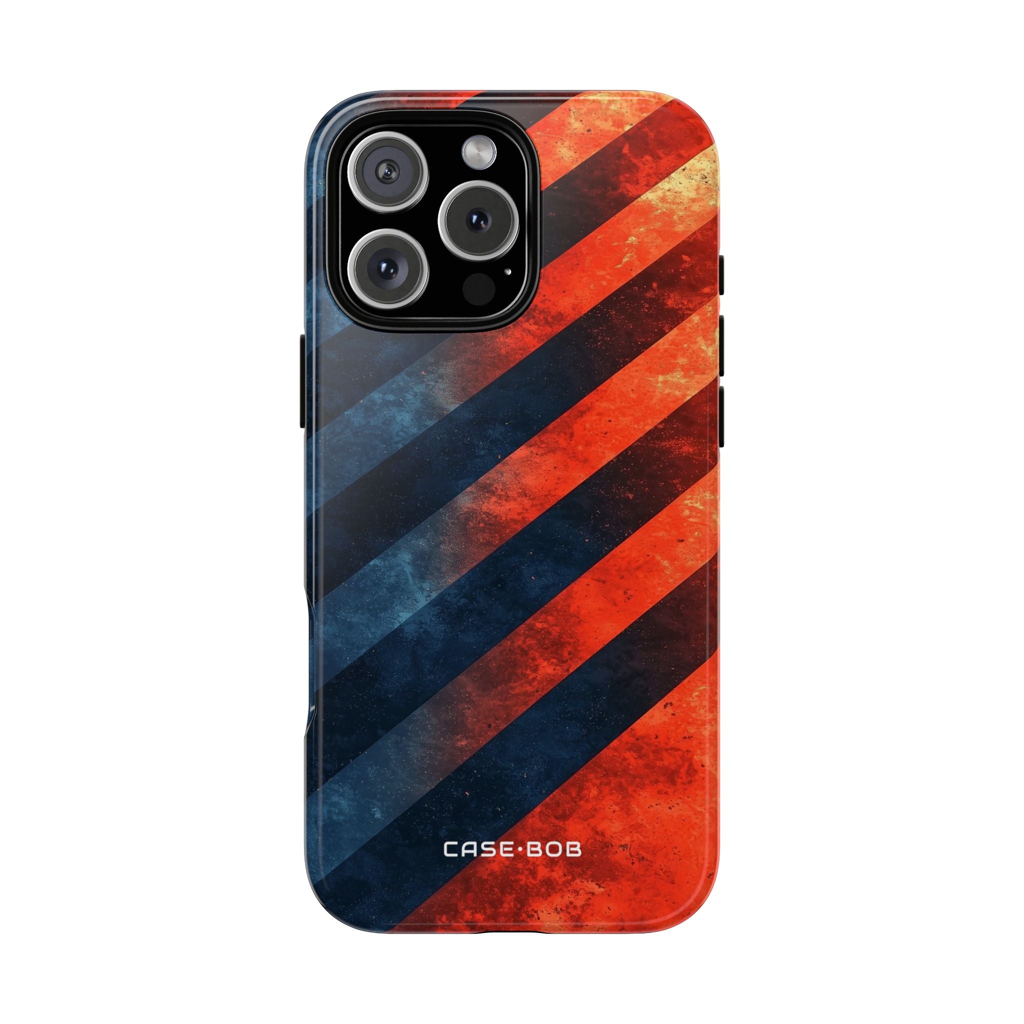 Diagonale Streifen Blaze iPhone 16 Pro Max Case - Tough