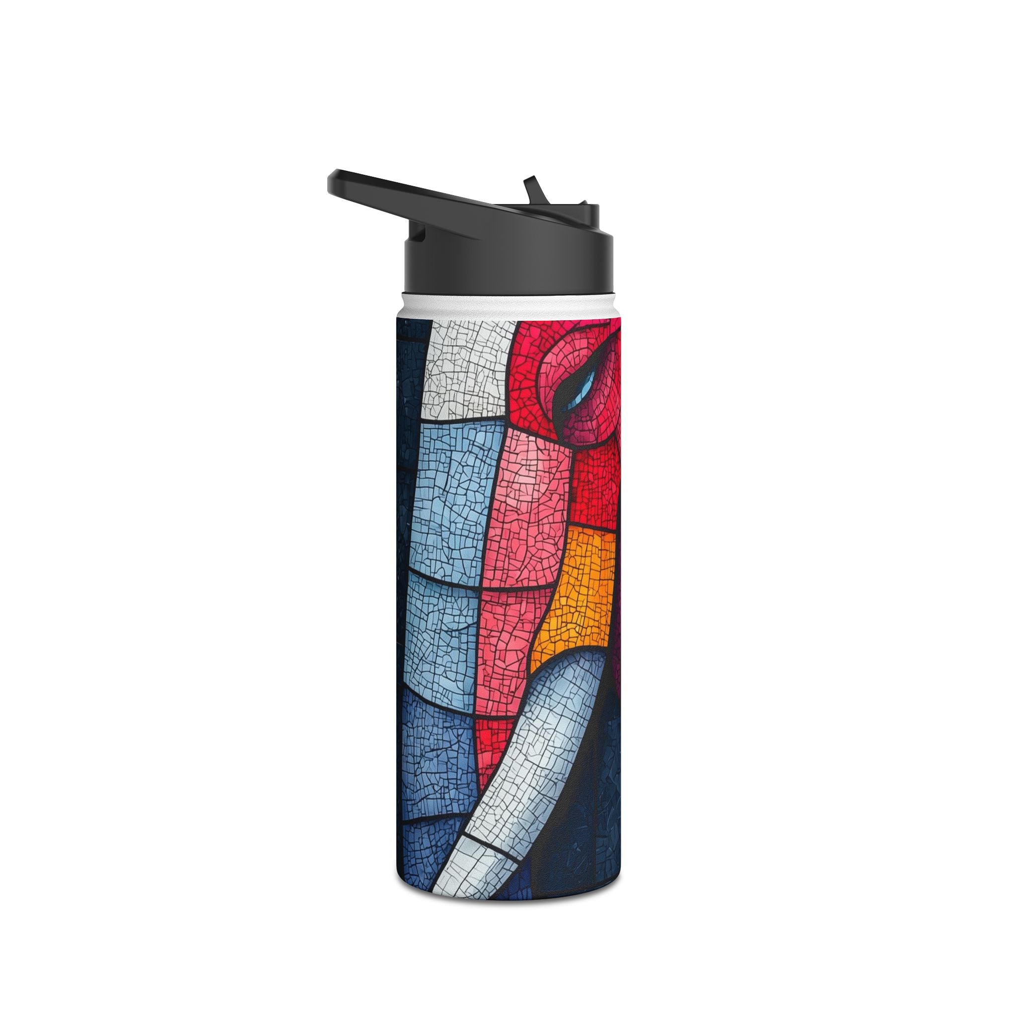 Blue Mosaic Elephant - Stainless Steel Water Bottle