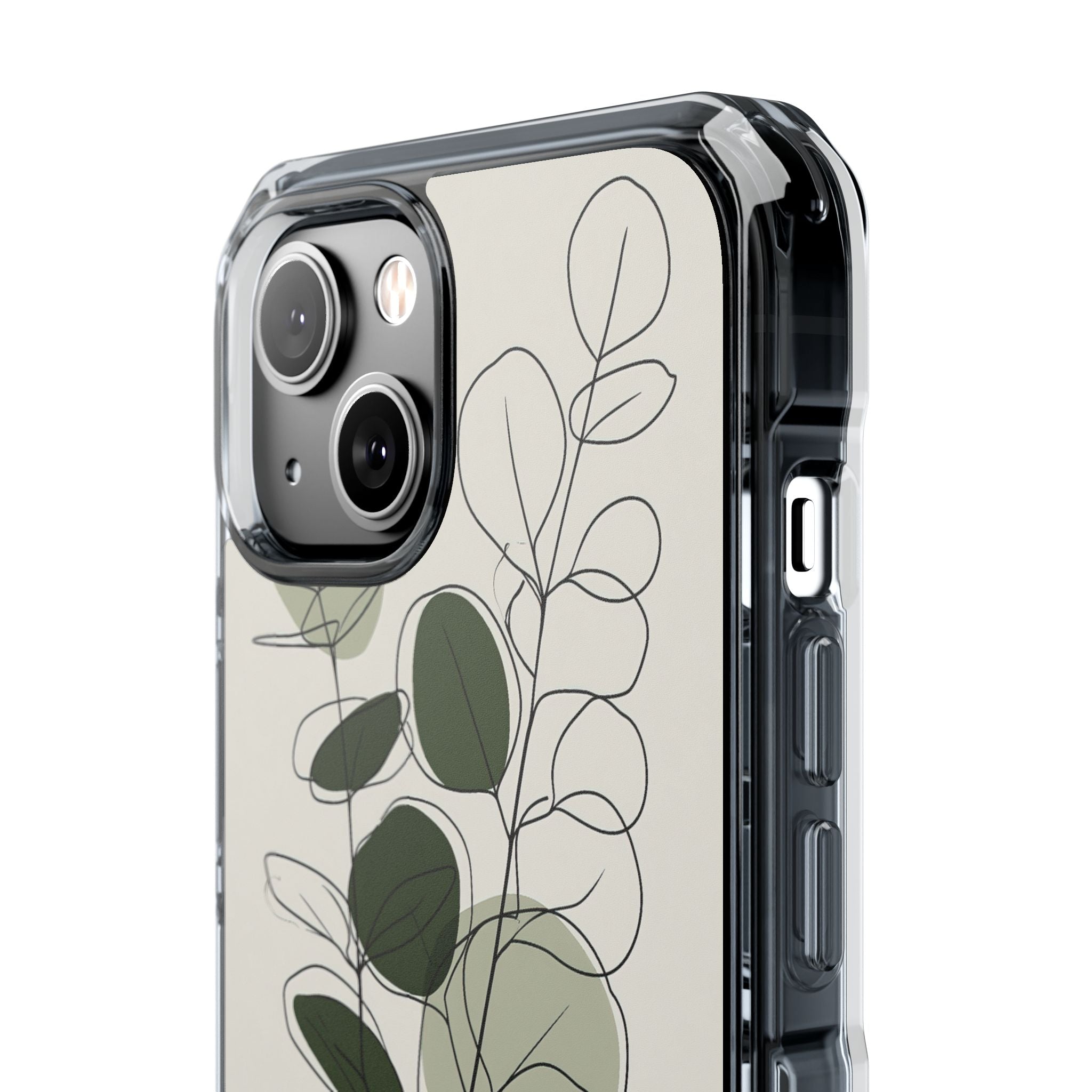 Green Impact MagSafe Phone Case for iPhone - Muted Eucalyptus Sketch