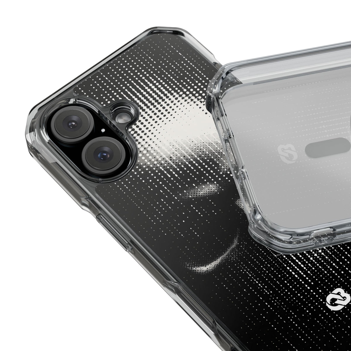 Raster Phantom · Clear Impact Magnetic Phone Case for iPhone · Black