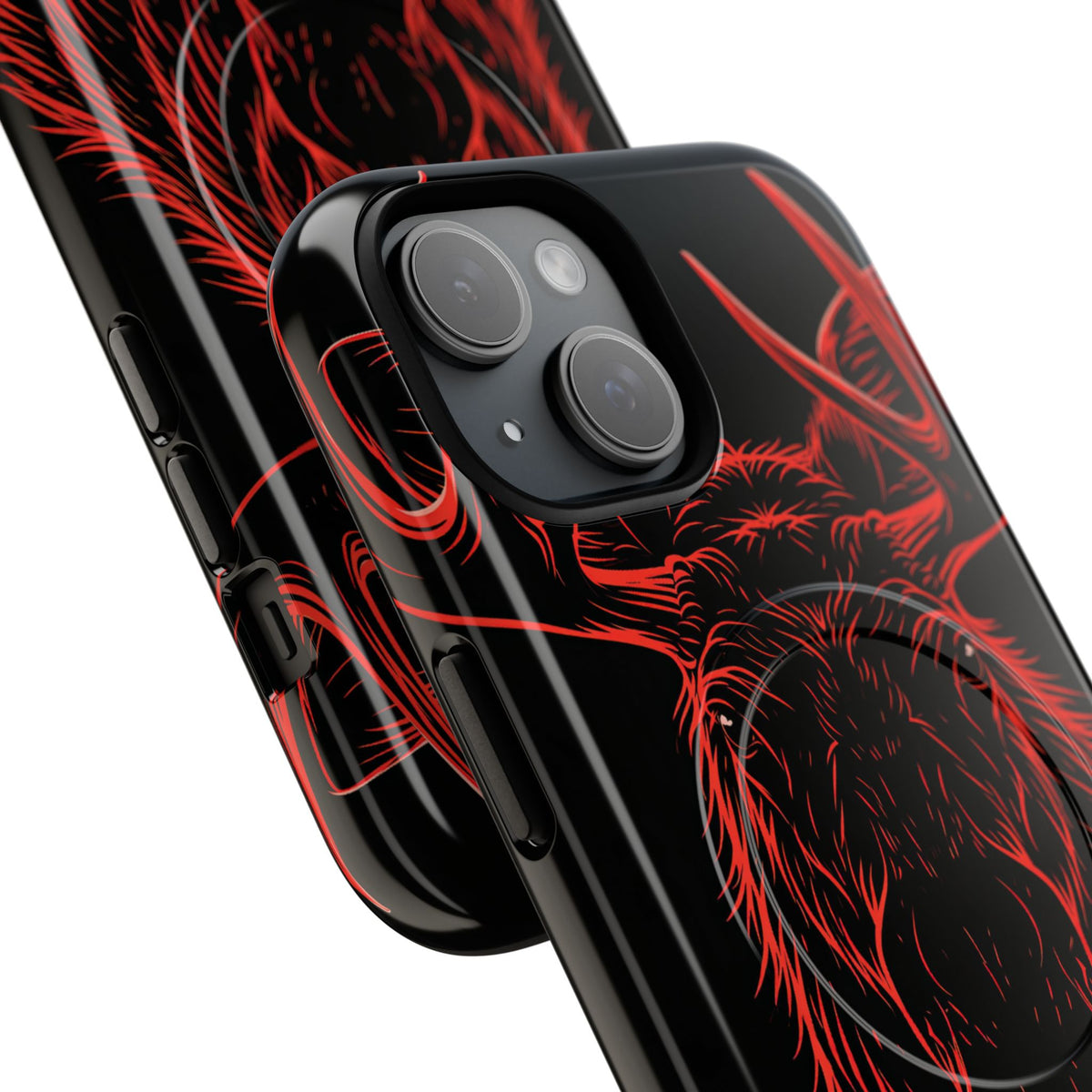 Nordic Moose Contour · Tough 2.0 Magnetic Phone Case for iPhone · Red