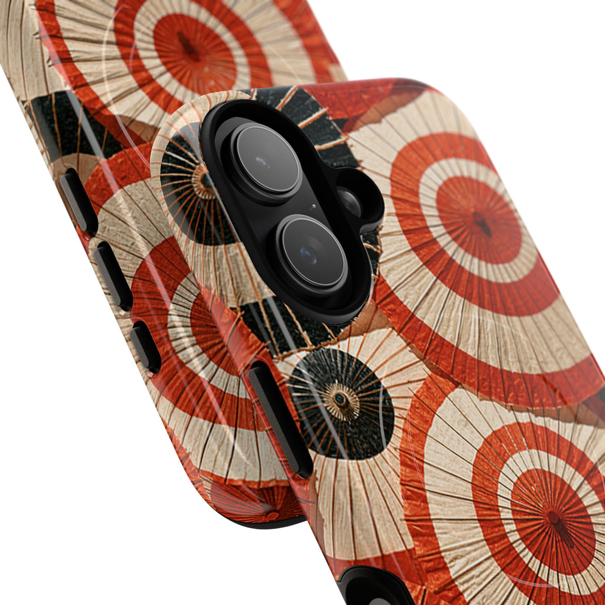 Vermilion Wagasa Motif · Tough 2.0 Magnetic Phone Case for iPhone · Red