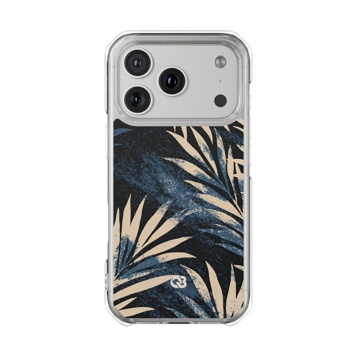 Blue Impact MagSafe Phone Case for iPhone - Indigo Sandstone Palm