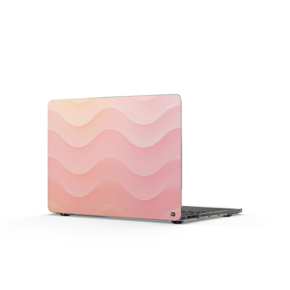 Blush Horizon Waves · Clear Hard Case for MacBook · Pink