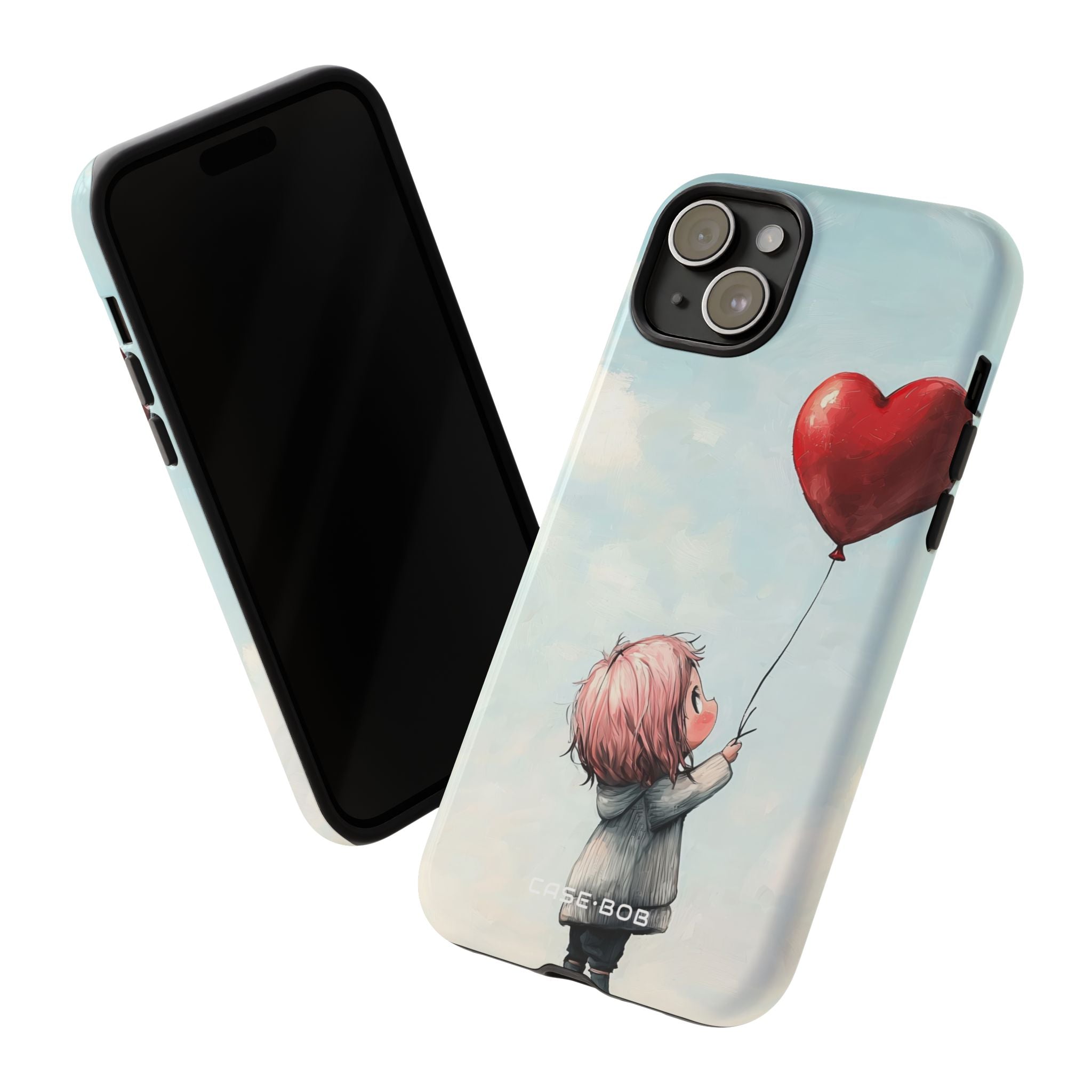 Heart Balloon Glow iPhone 15 Plus Case - Tough